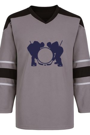 Hockey Players Label Silhouette Snow Sports Jersey
