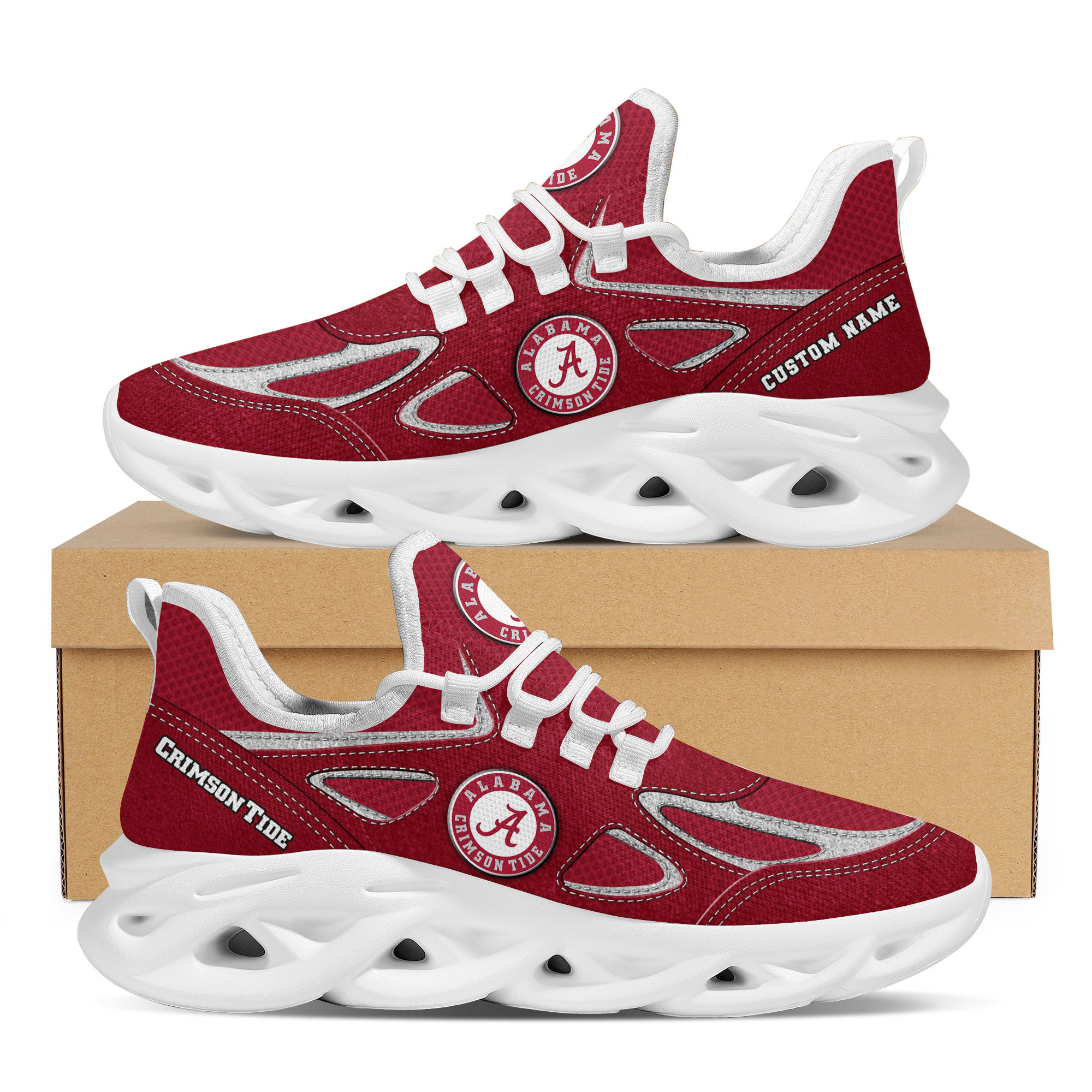 Alabama Crimson Tide Max Soul Shoes Sneakers For Men And Women