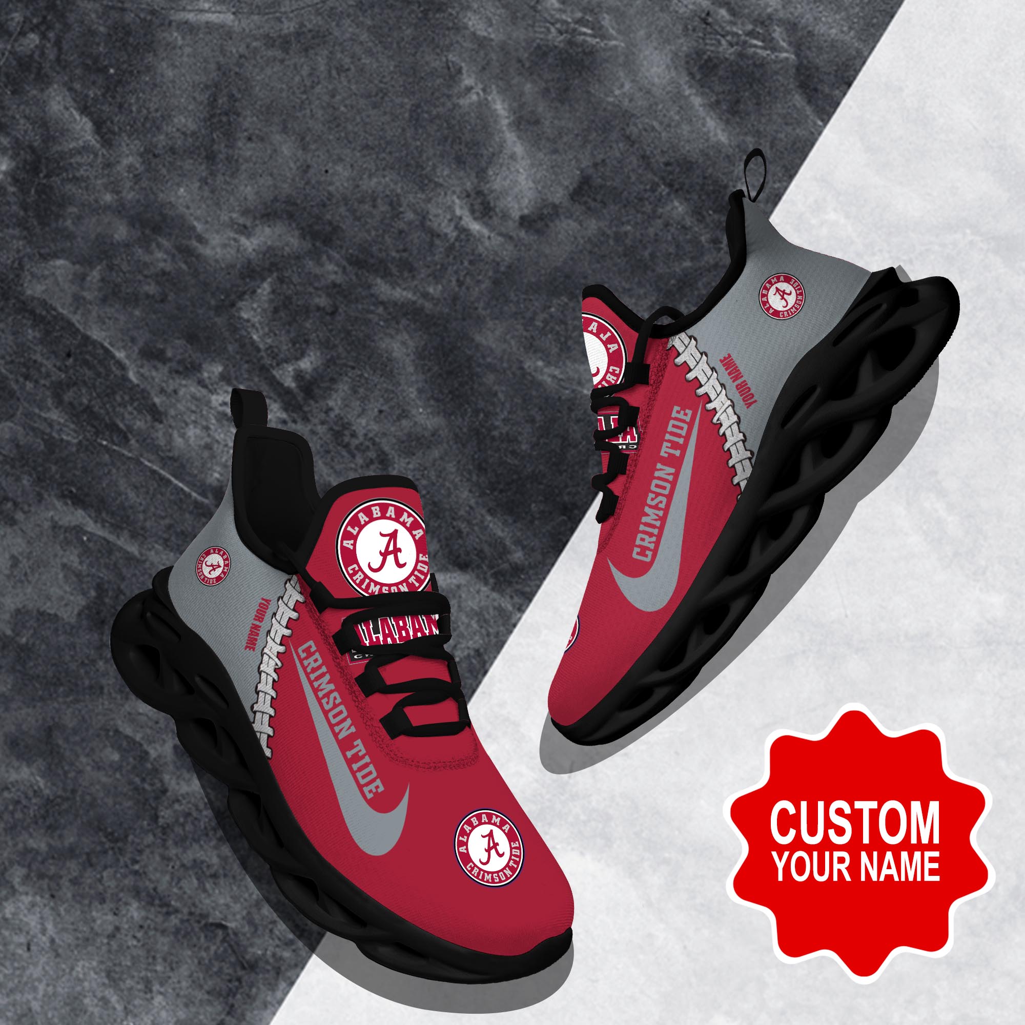 Alabama Crimson Tide Max Soul Shoes Sneakers For Men And Women
