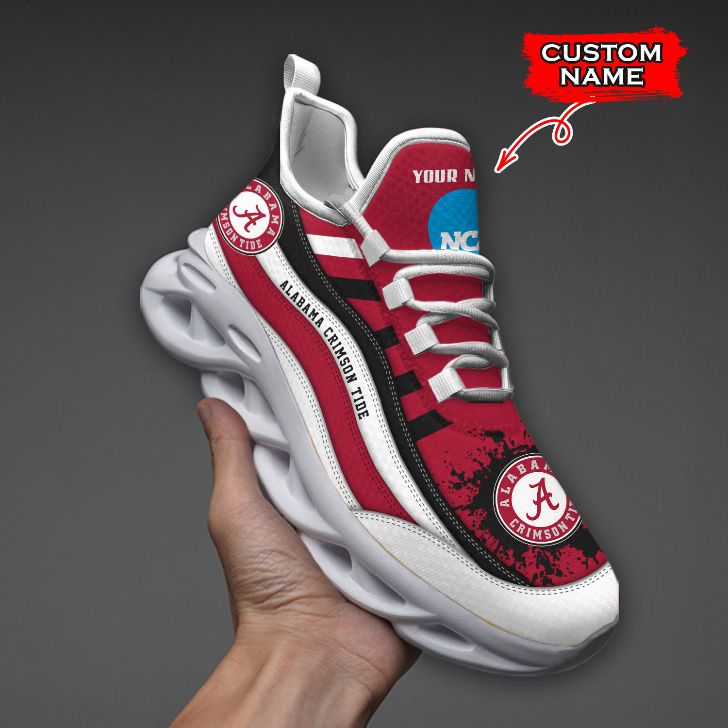 Alabama Crimson Tide NCAA Max Soul Shoes Sneakers For Men And Women