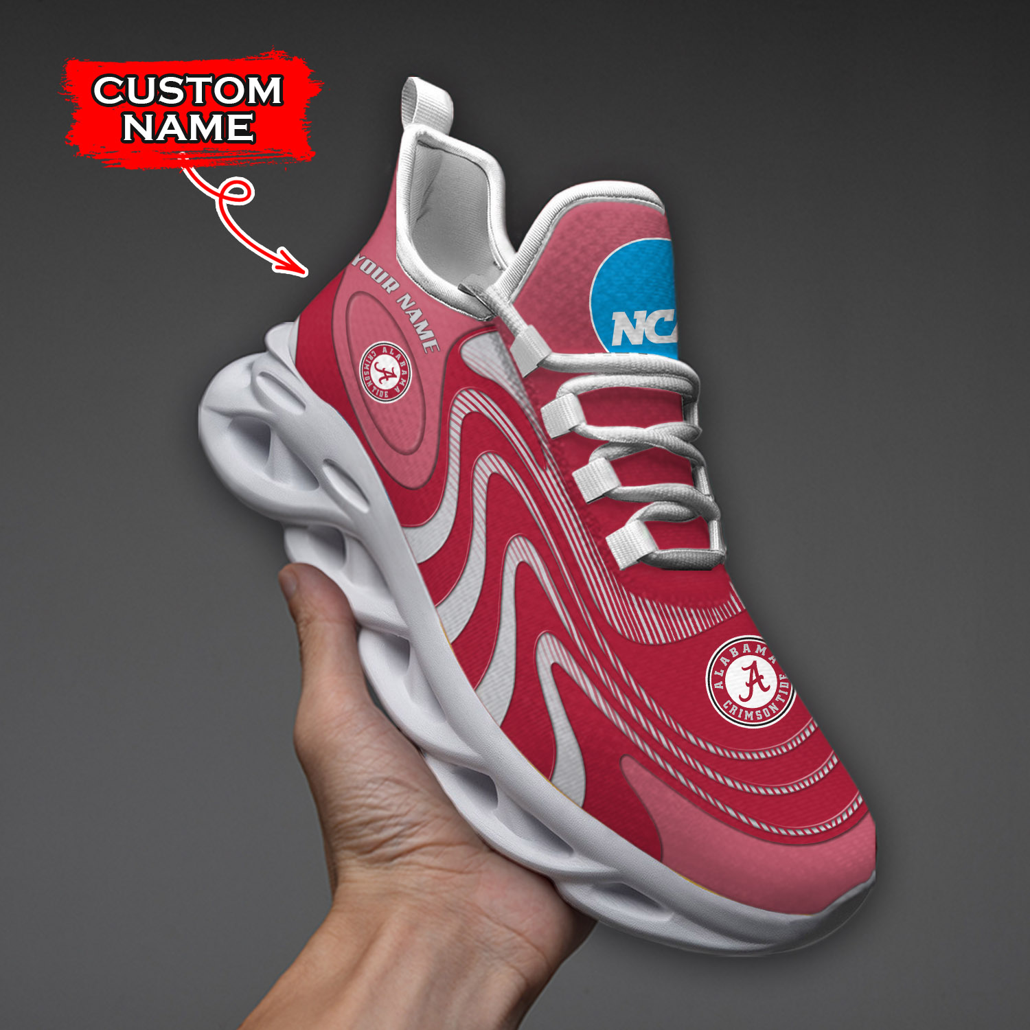 Alabama Crimson Tide NCAA Max Soul Shoes Sneakers For Men And Women