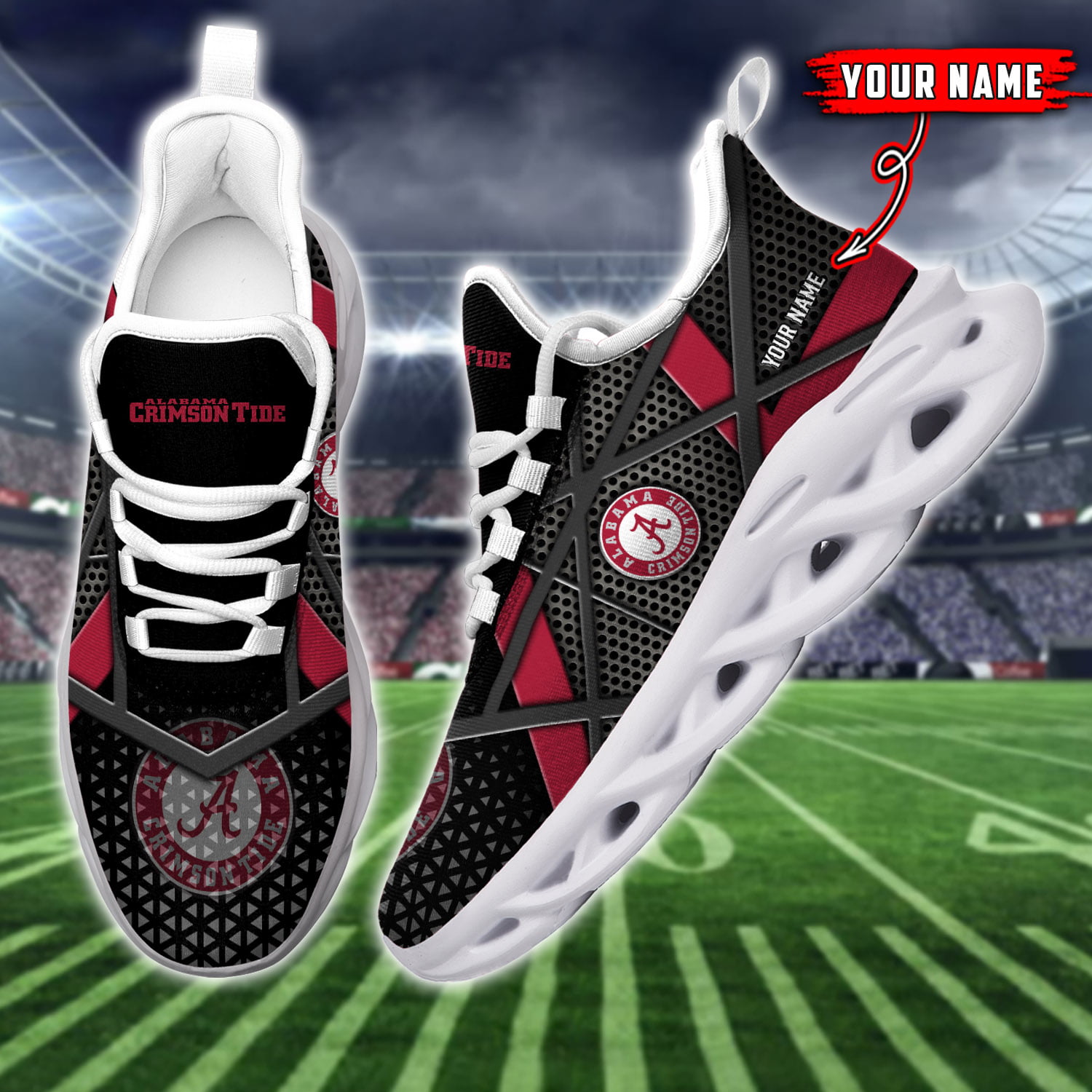 Alabama Crimson Tide NCAA Max Soul Shoes Sneakers For Men And Women
