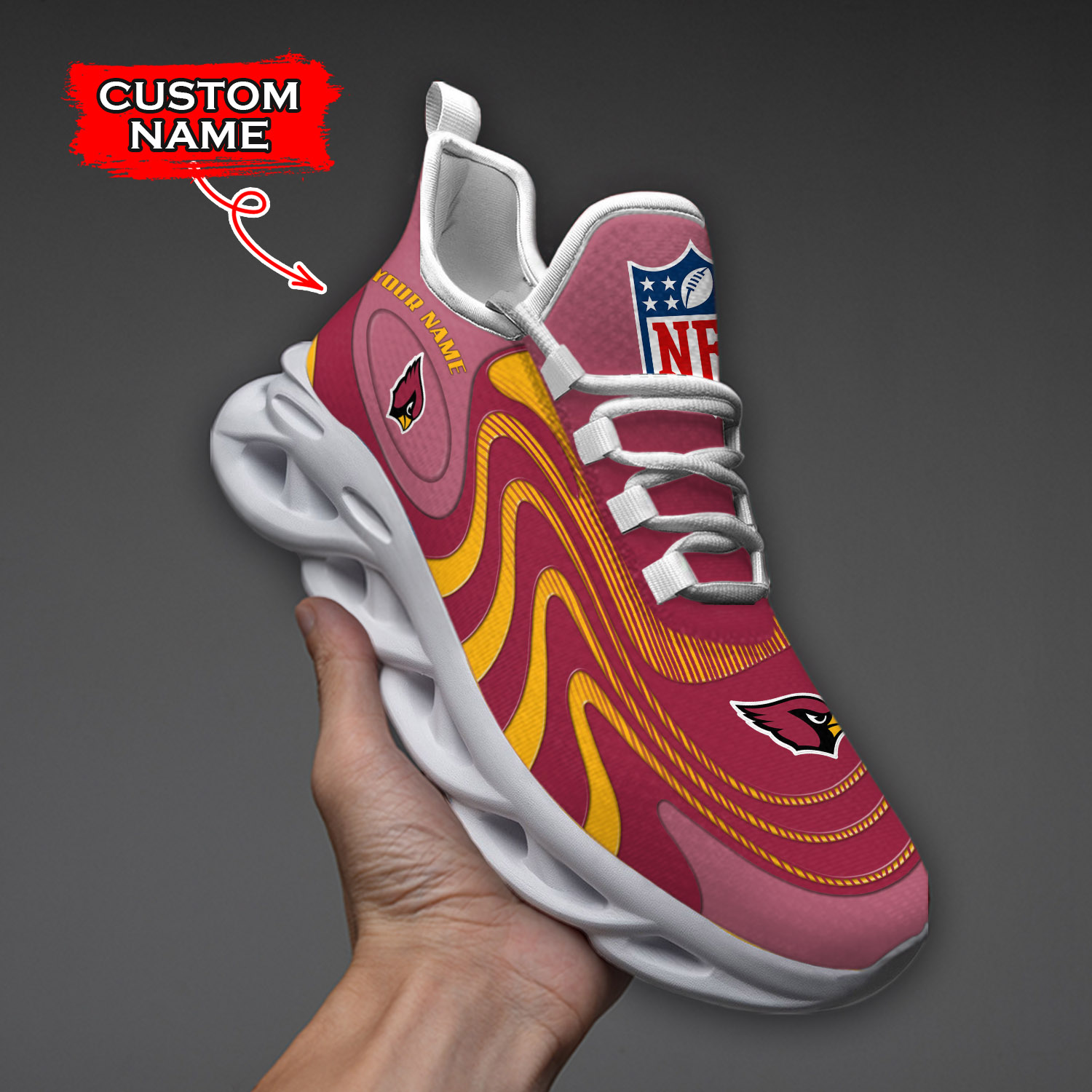 Arizona Cardinals NFL Max Soul Shoes Sneakers For Men And Women