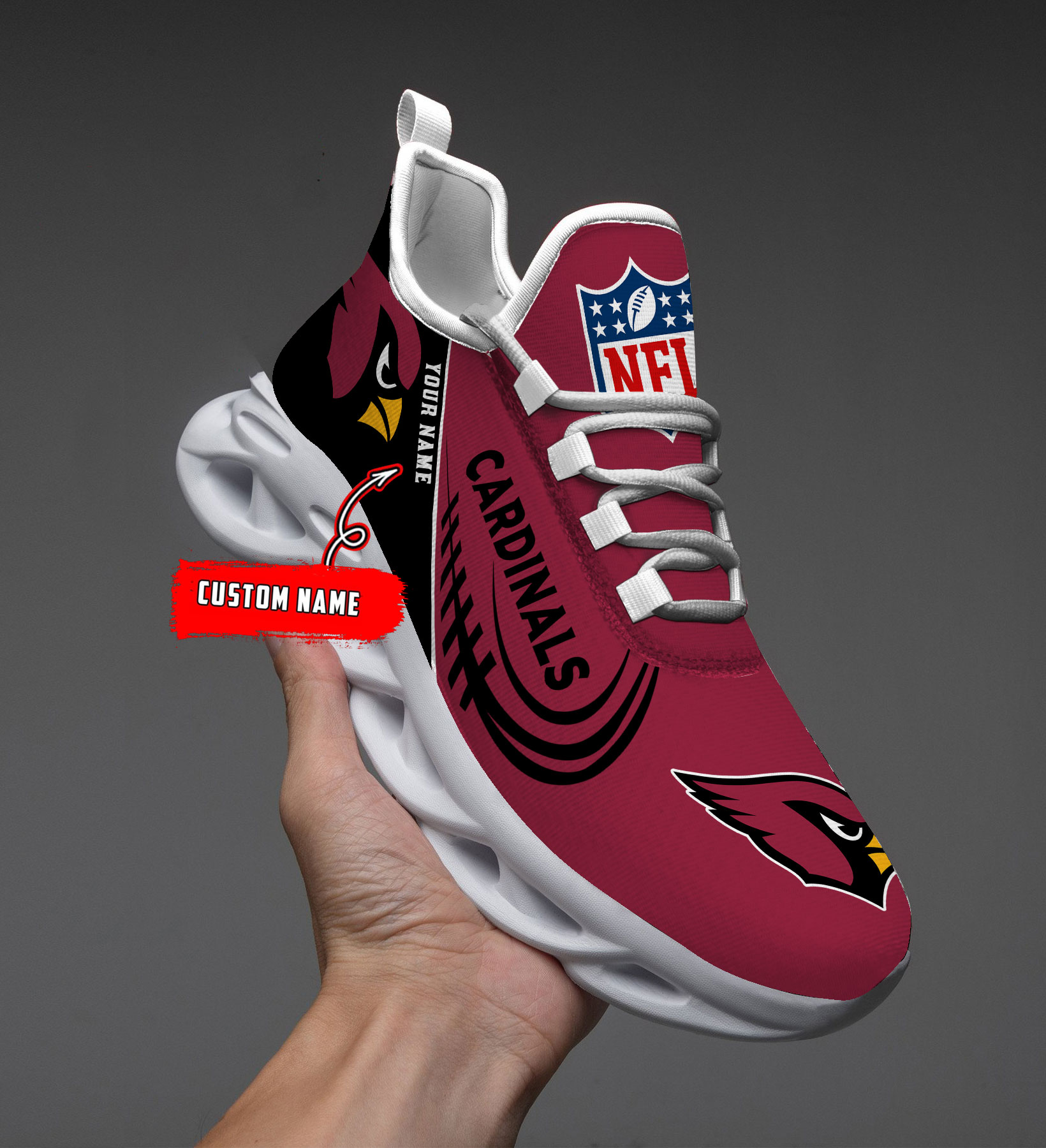 Arizona Cardinals NFL Max Soul Shoes Sneakers For Men And Women
