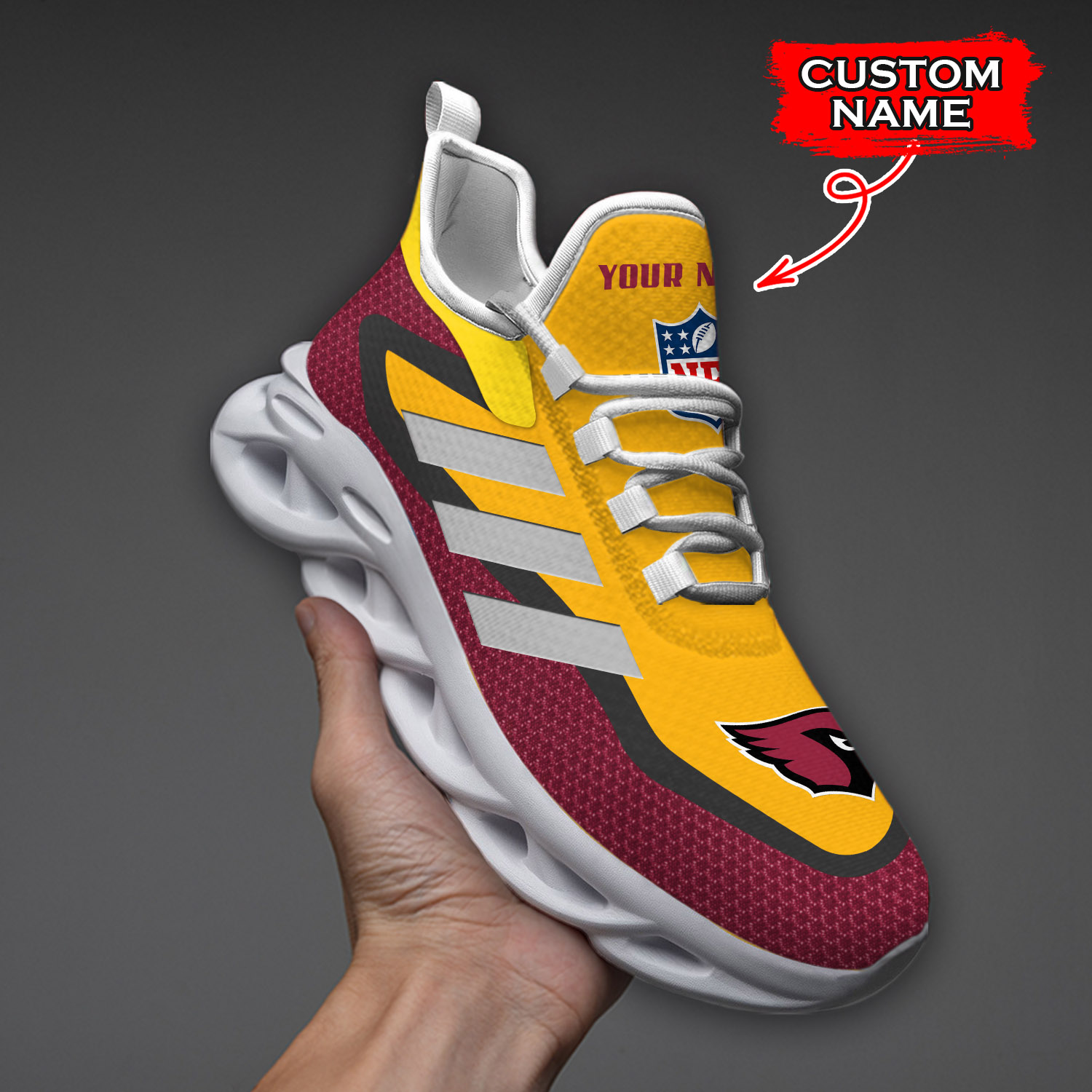 Arizona Cardinals NFL Max Soul Shoes Sneakers For Men And Women