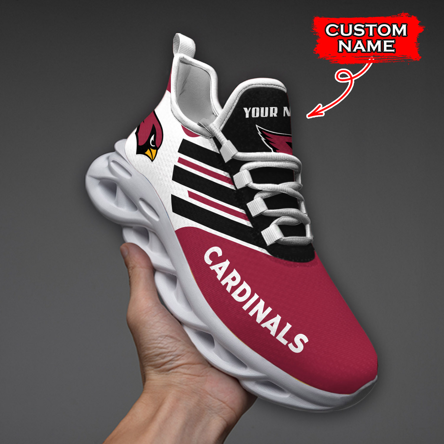 Arizona Cardinals NFL Max Soul Shoes Sneakers For Men And Women