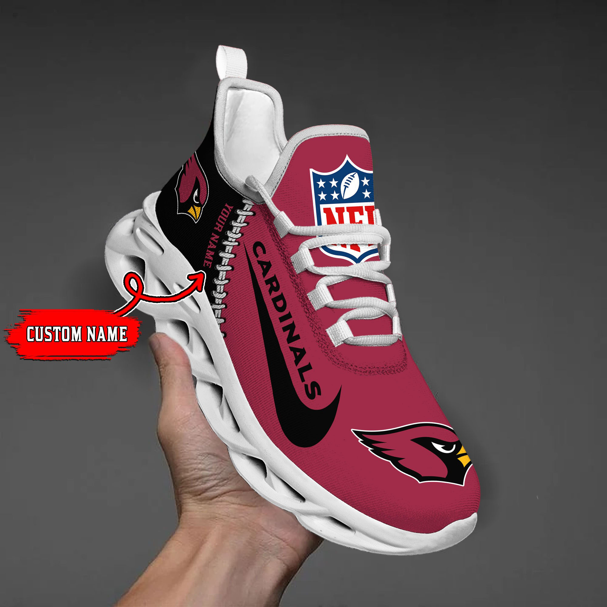 Arizona Cardinals NFL Max Soul Shoes Sneakers For Men And Women