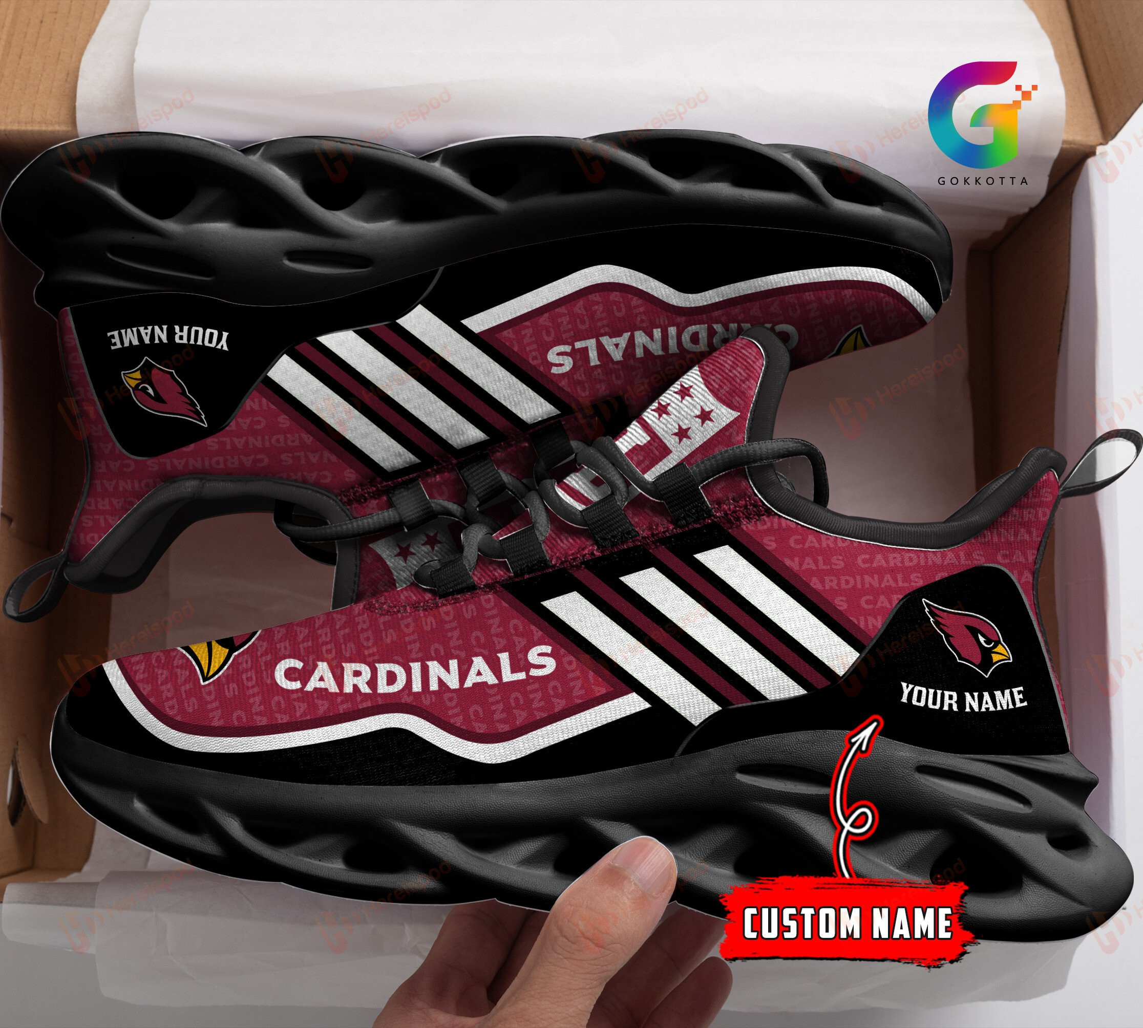 Arizona Cardinals NFL Max Soul Shoes Sneakers For Men And Women
