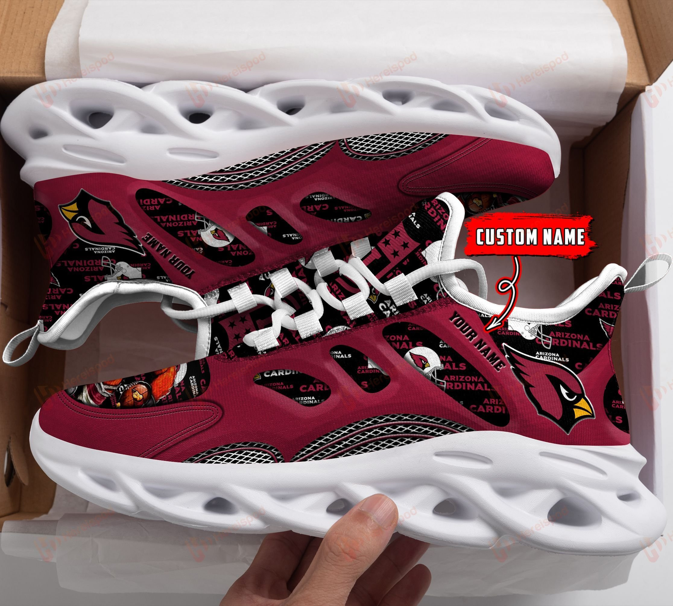 Arizona Cardinals NFL Max Soul Shoes Sneakers For Men And Women