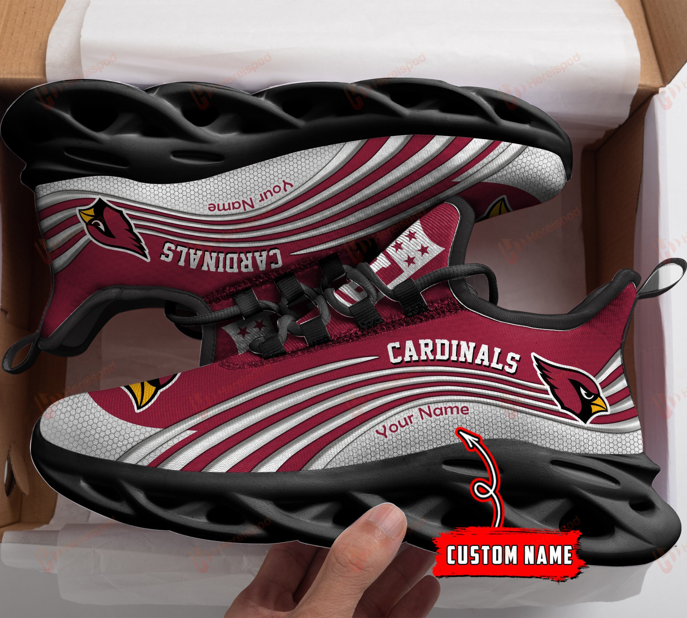 Arizona Cardinals NFL Max Soul Shoes Sneakers For Men And Women