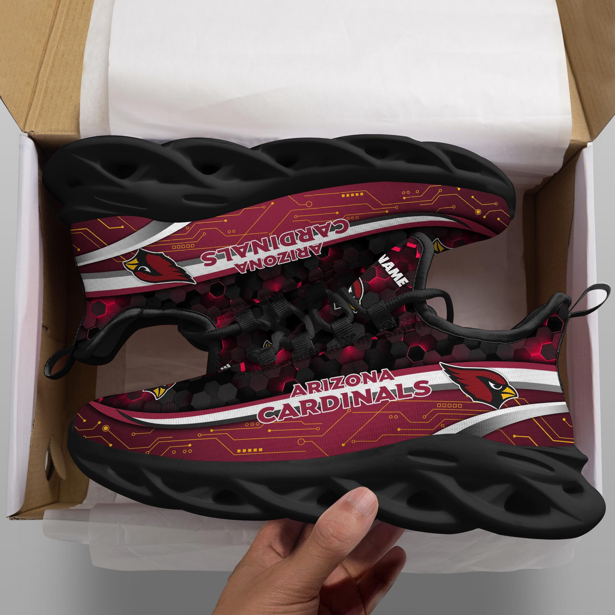 Arizona Cardinals NFL Max Soul Shoes Sneakers For Men And Women