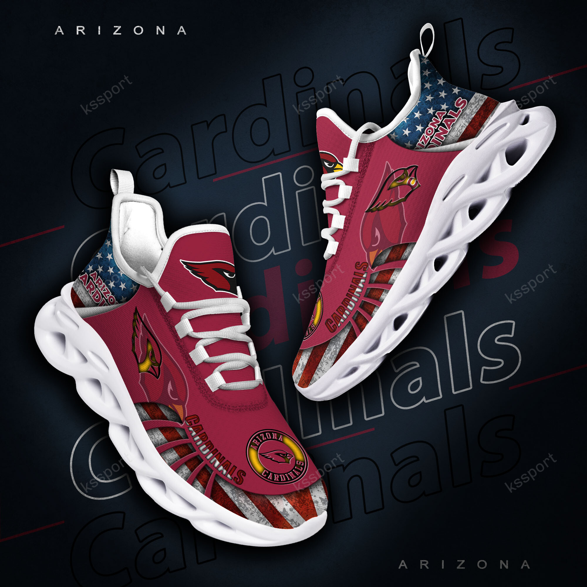 Arizona Cardinals NFL Max Soul Shoes Sneakers For Men And Women