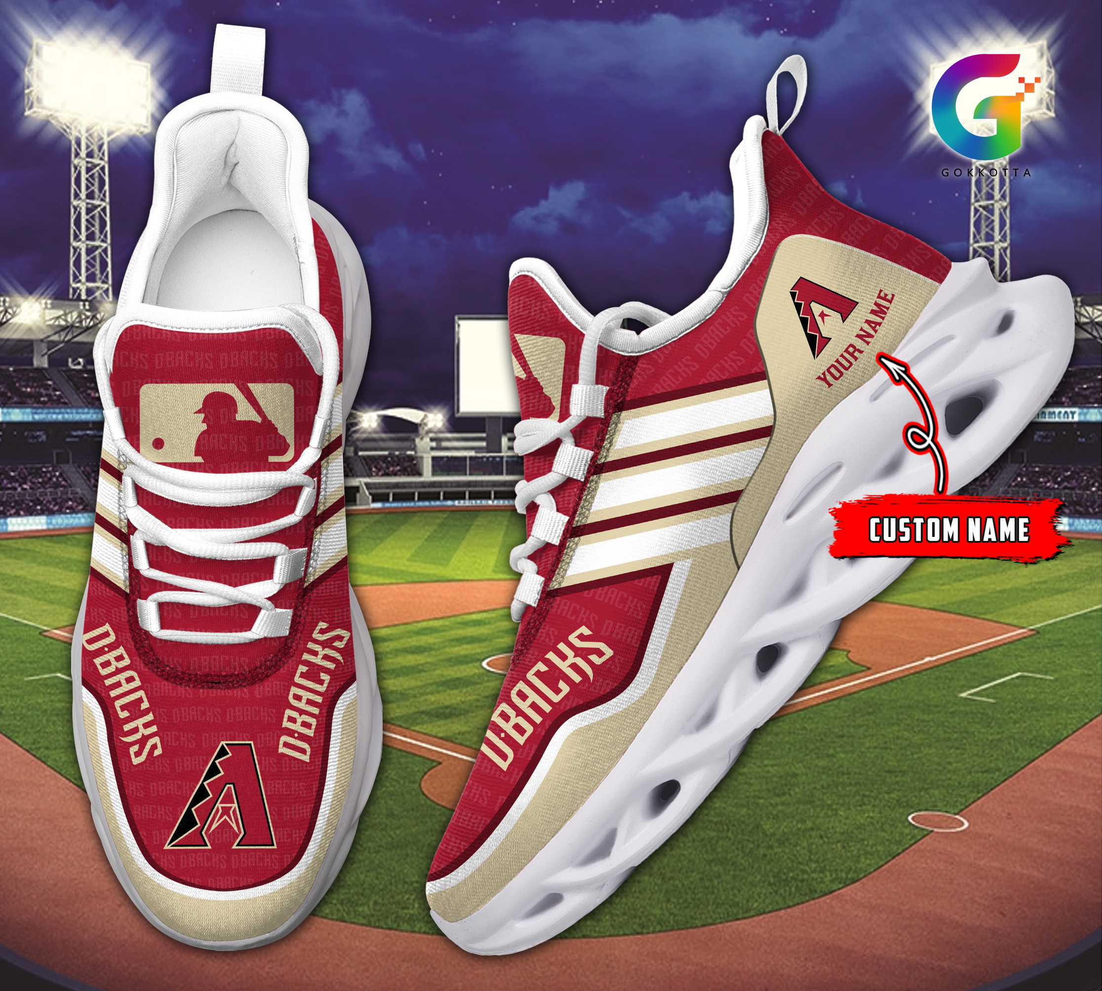 Arizona Diamondbacks MLB Max Soul Shoes Sneakers For Men And Women