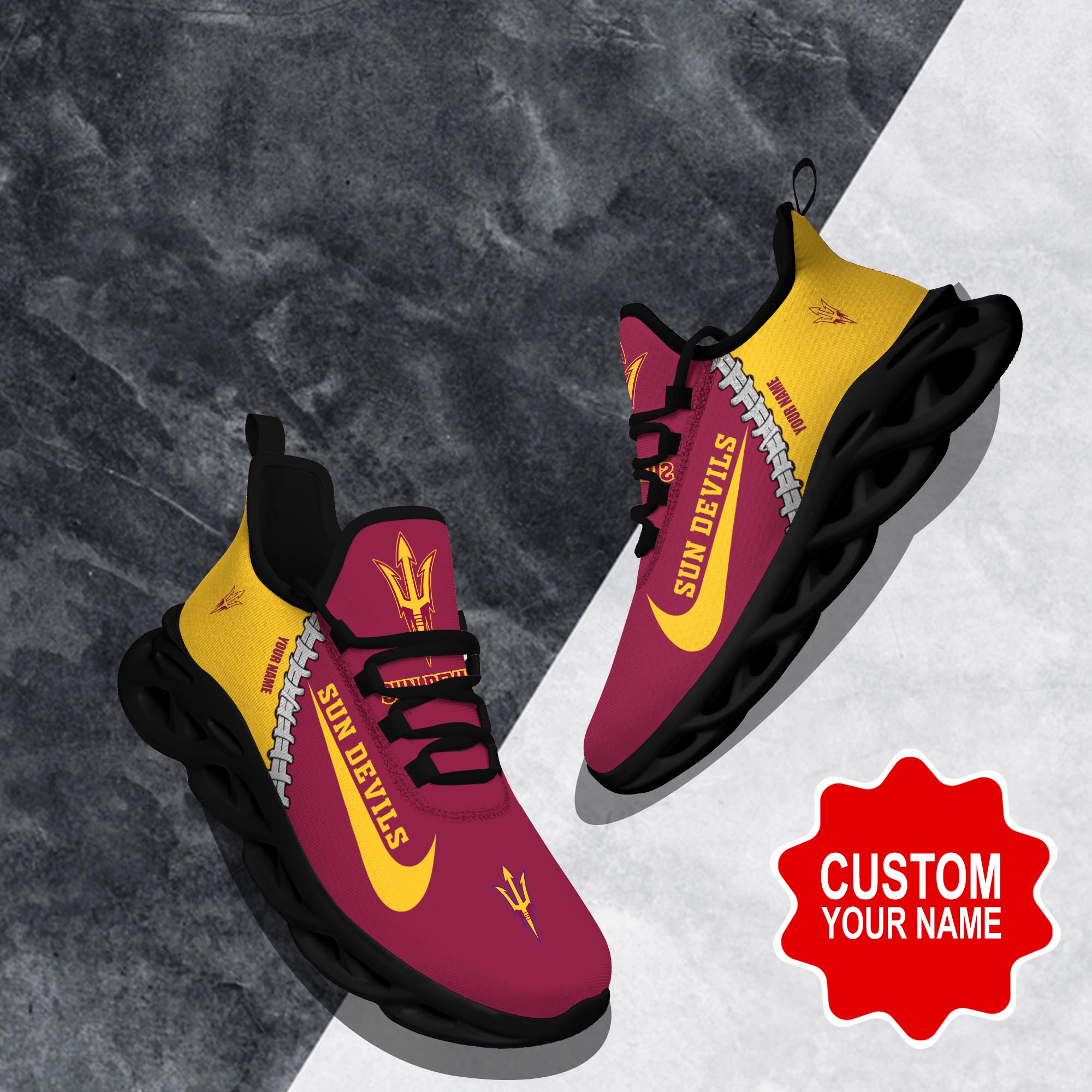 Arizona State Sun Devils Max Soul Shoes Sneakers For Men And Women