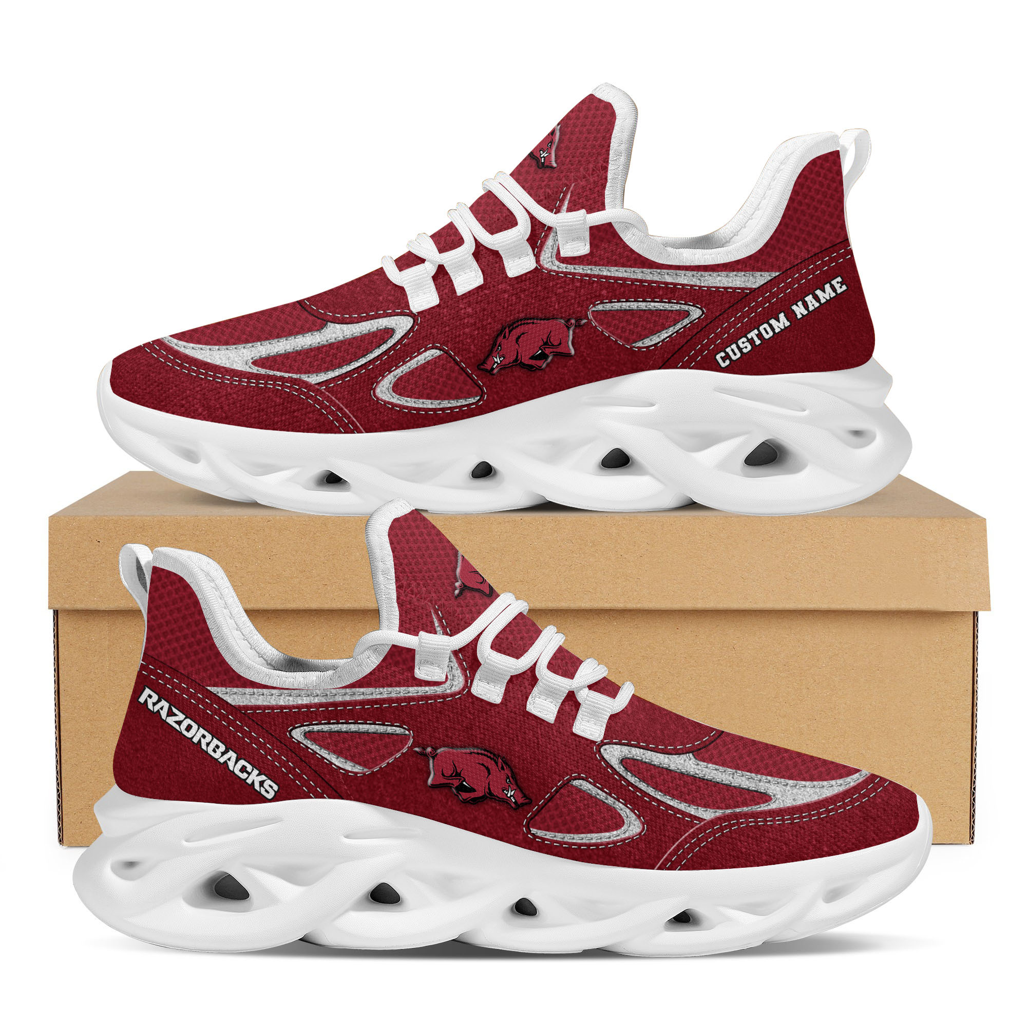 Arkansas Razorbacks Max Soul Shoes Sneakers For Men And Women