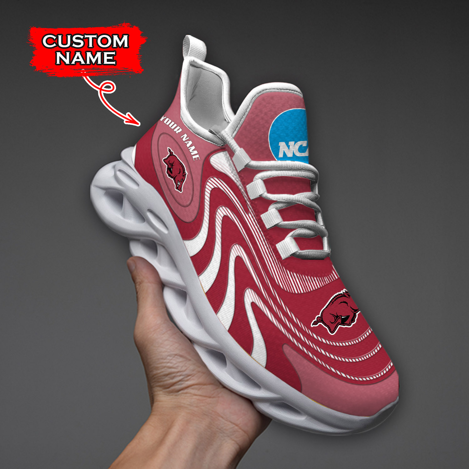 Arkansas Razorbacks NCAA Max Soul Shoes Sneakers For Men And Women