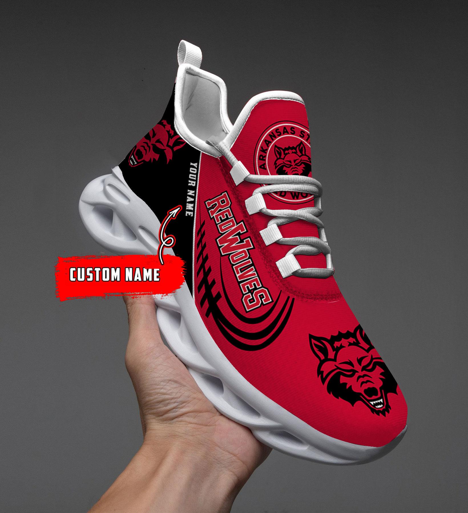 Arkansas State Red Wolves Max Soul Shoes Sneakers For Men And Women