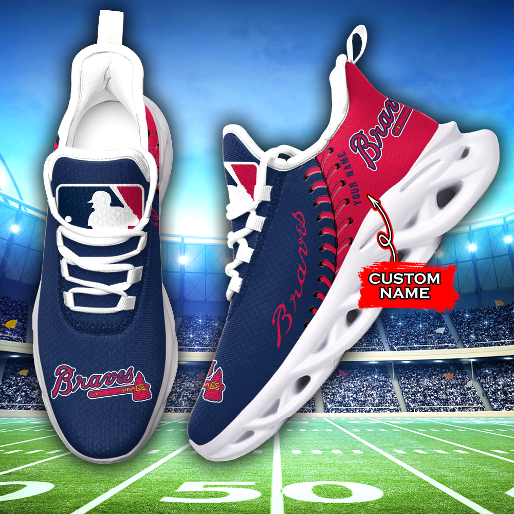 Atlanta Braves MLB Max Soul Shoes Sneakers For Men And Women