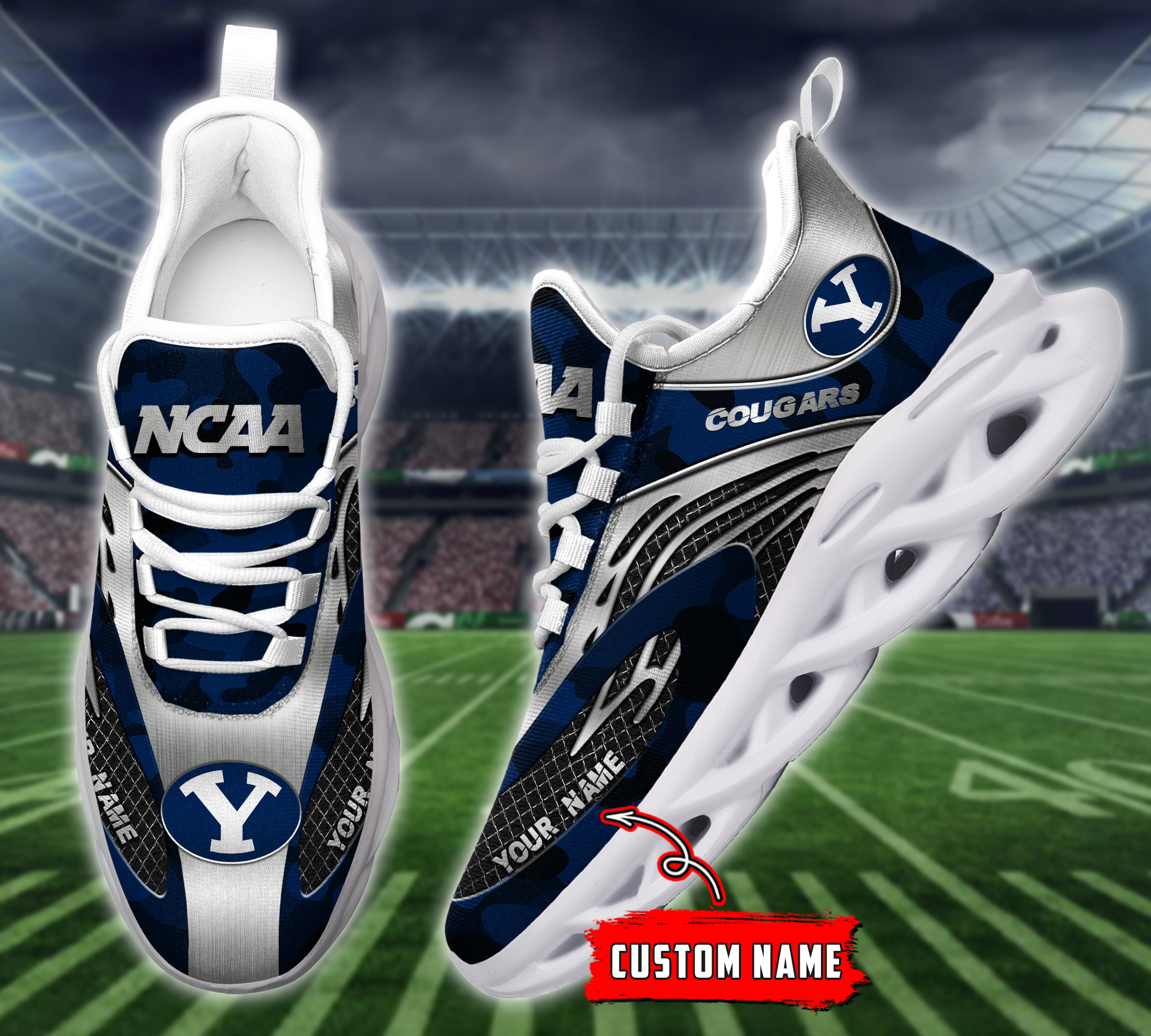 BYU Cougars NCAA Max Soul Shoes Sneakers For Men And Women