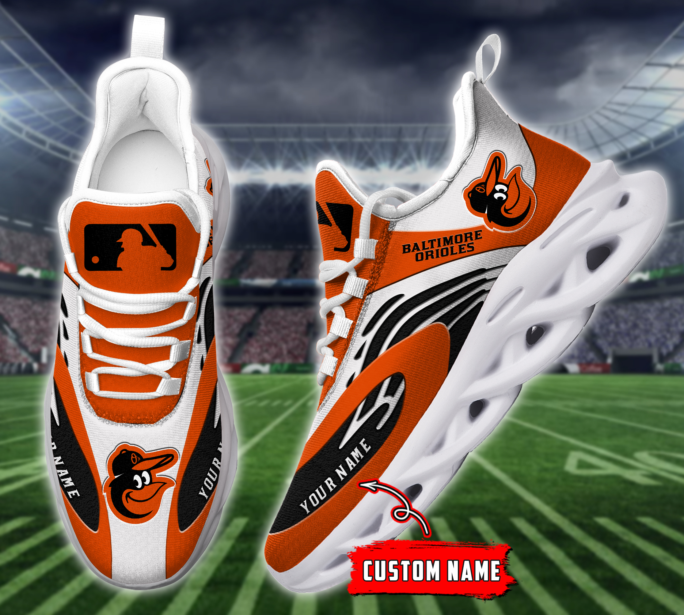 Baltimore Orioles MLB Max Soul Shoes Sneakers For Men And Women