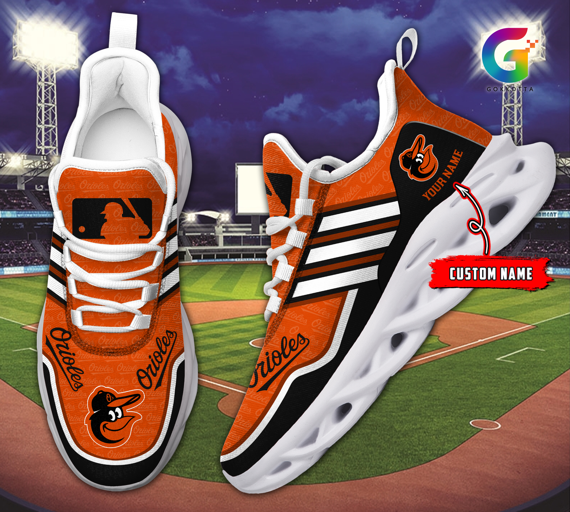 Baltimore Orioles MLB Max Soul Shoes Sneakers For Men And Women