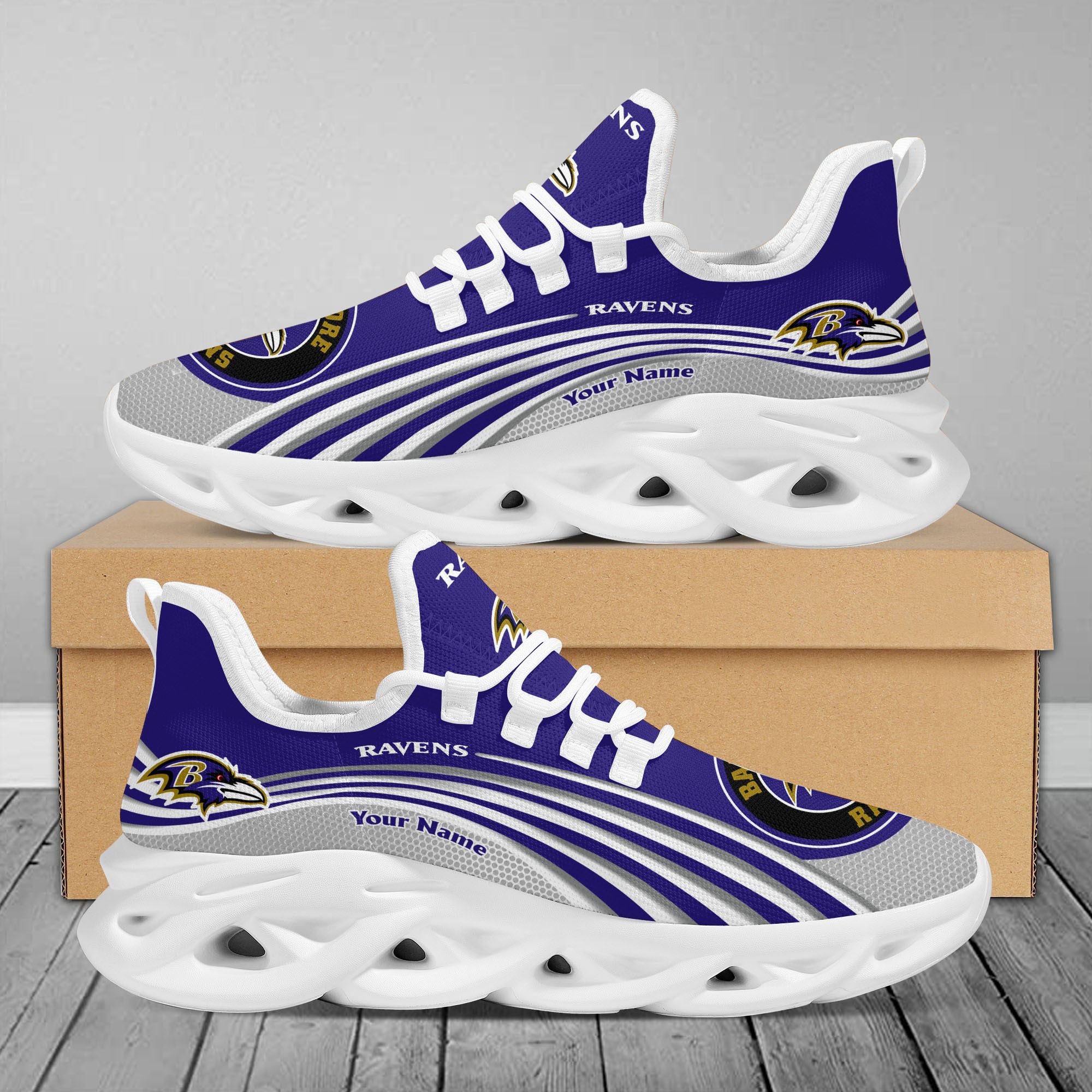 Baltimore Ravens Max Soul Shoes Sneakers For Men And Women