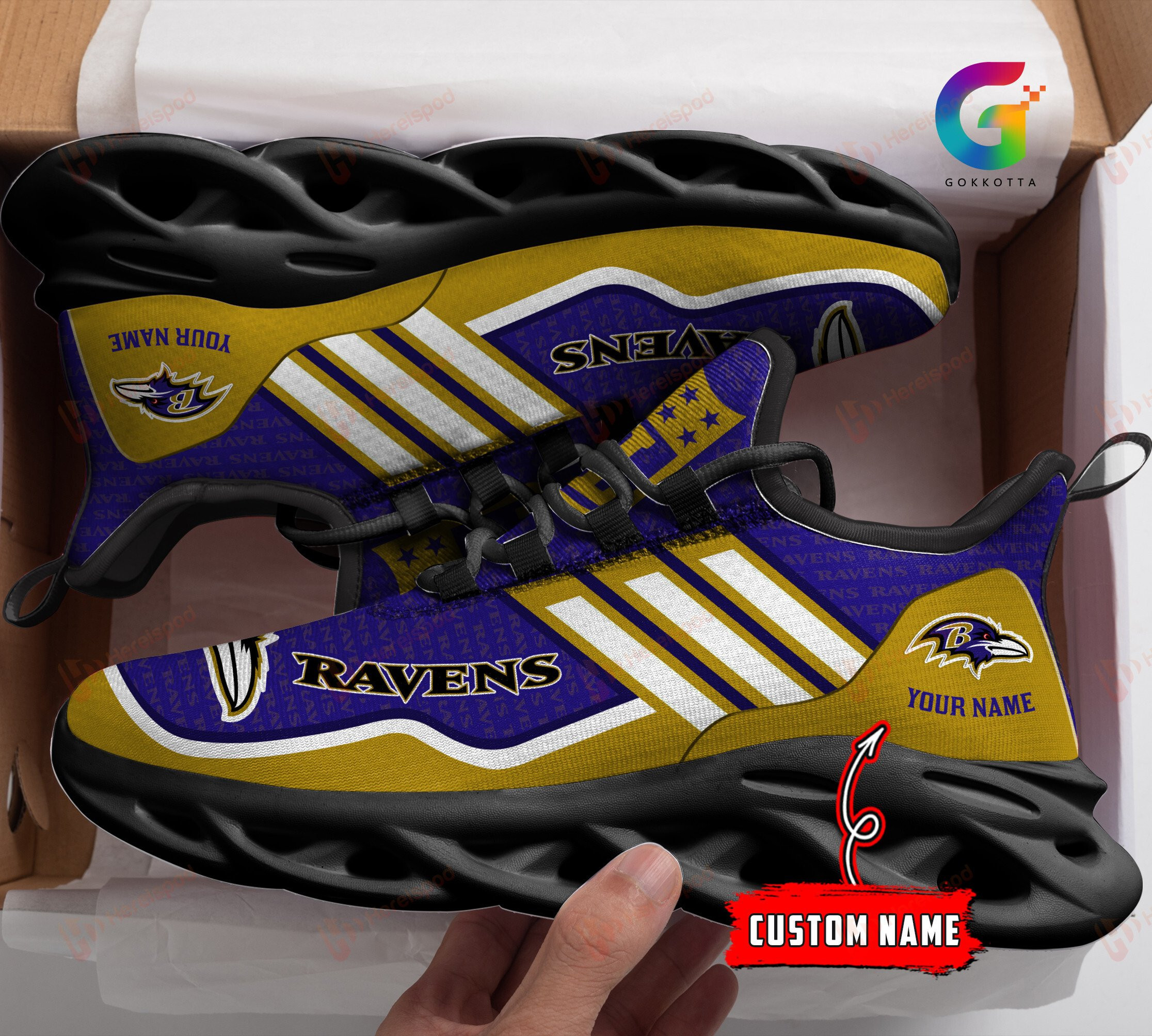 Baltimore Ravens NFL Max Soul Shoes Sneakers For Men And Women