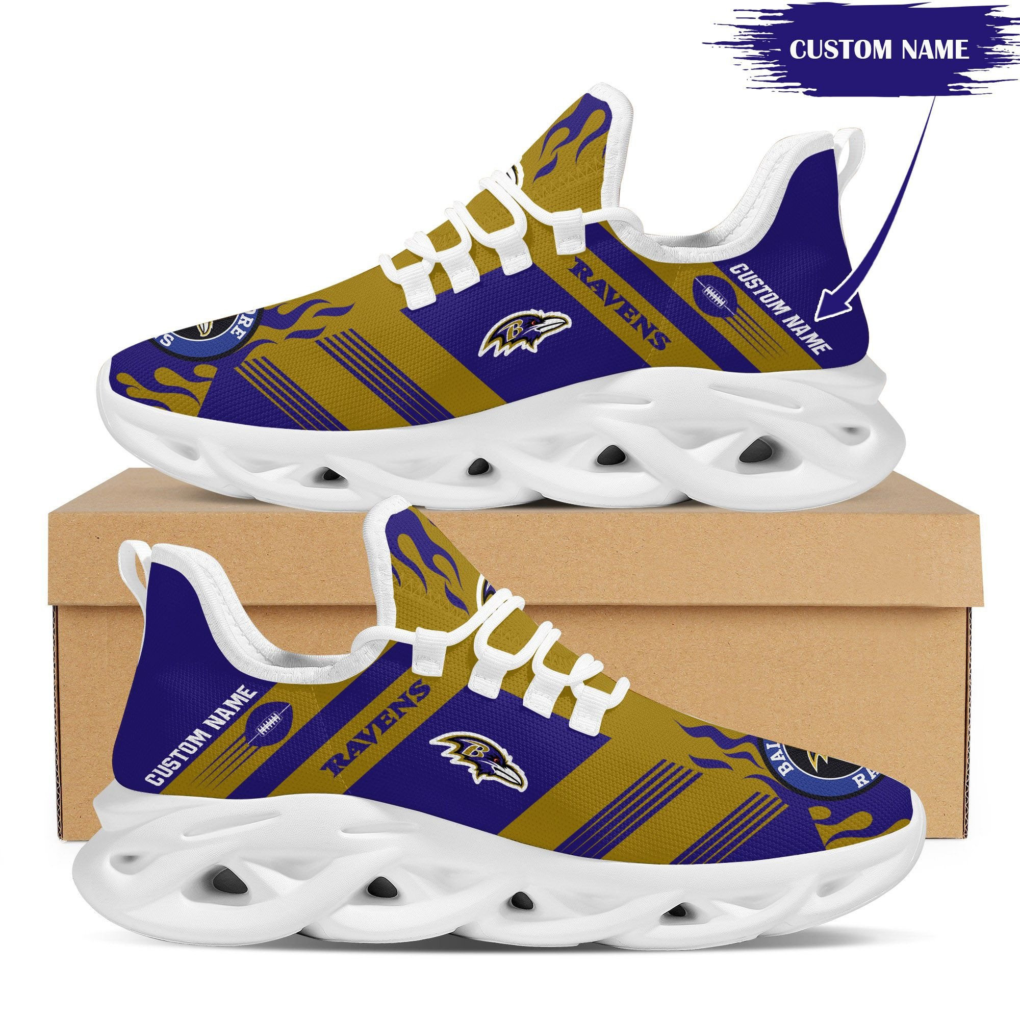 Baltimore Ravens NFL Max Soul Shoes Sneakers For Men And Women