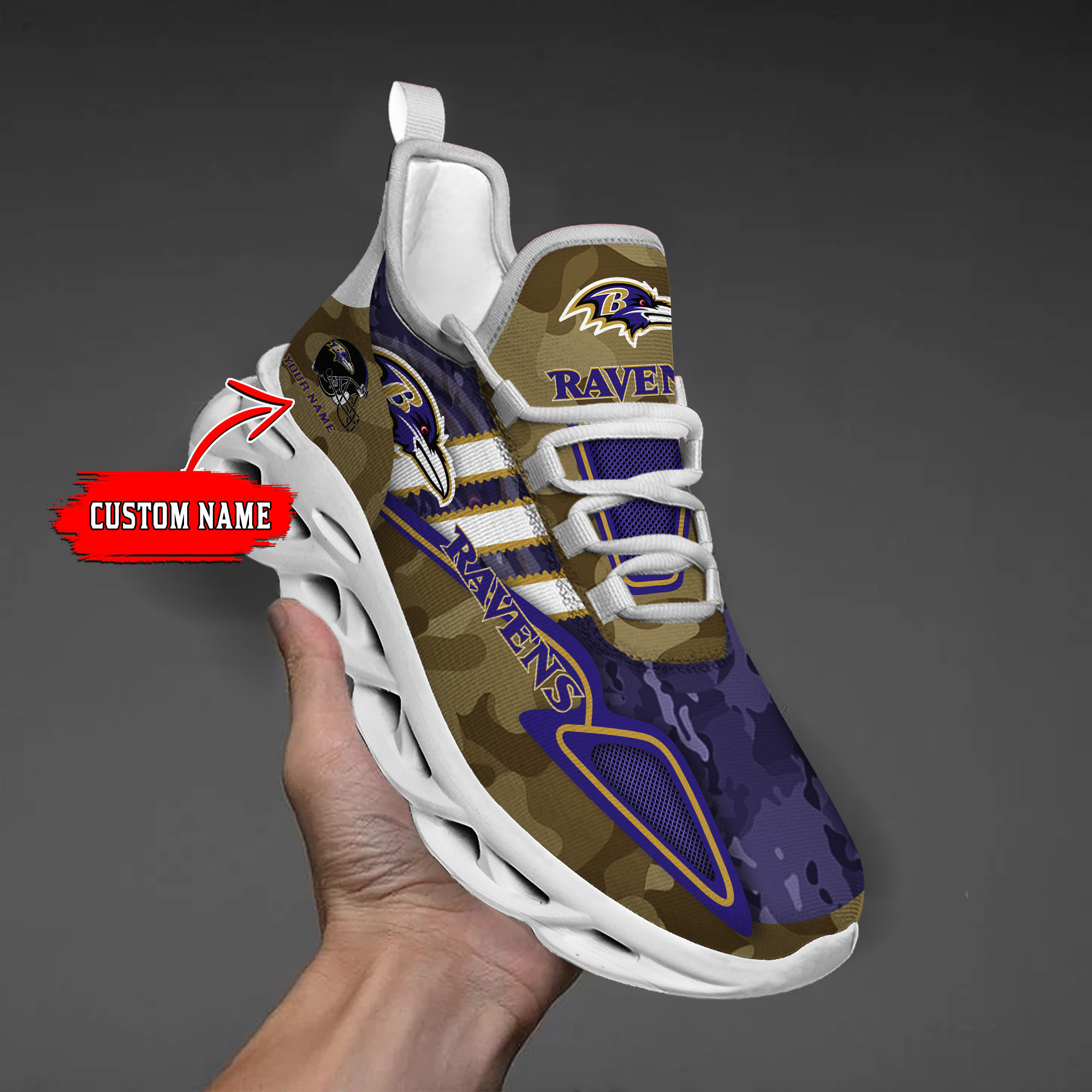 Baltimore Ravens NFL Max Soul Shoes Sneakers For Men And Women
