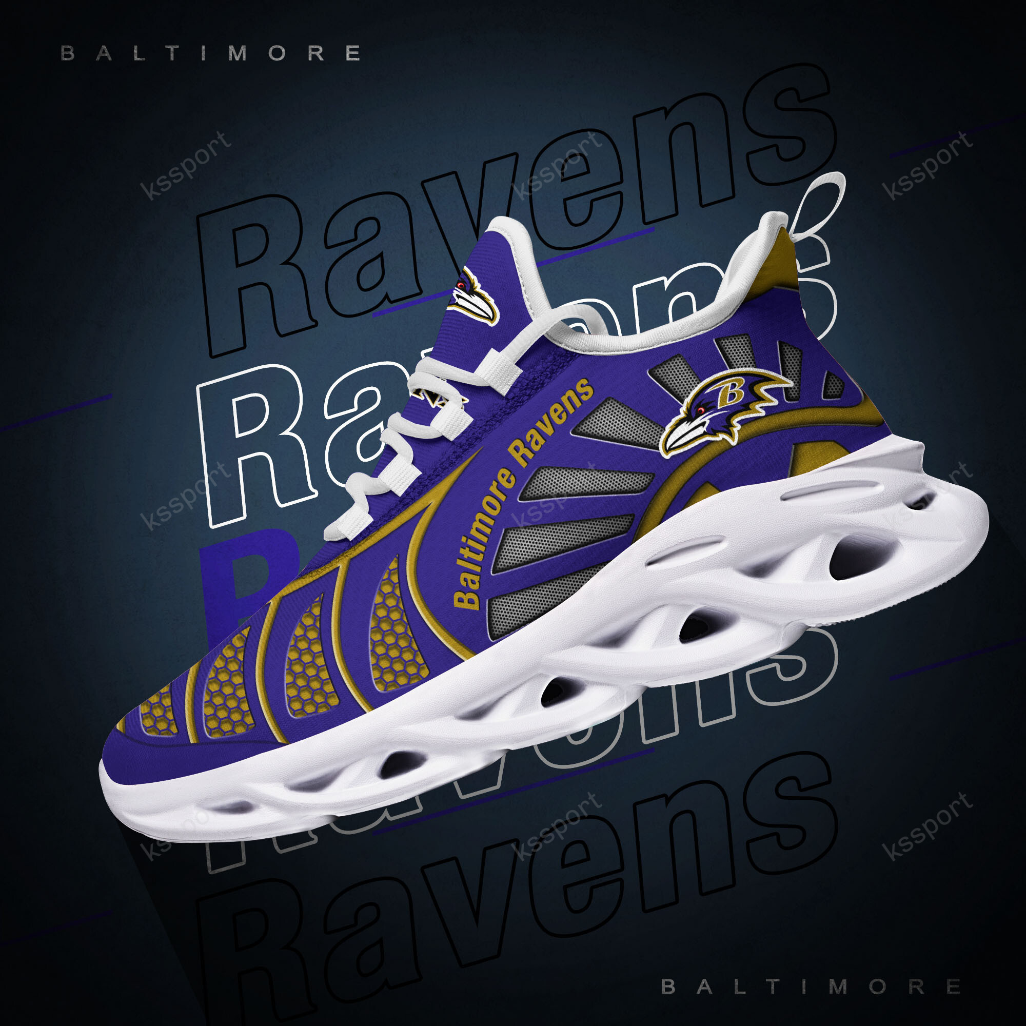 Baltimore Ravens NFL Max Soul Shoes Sneakers For Men And Women