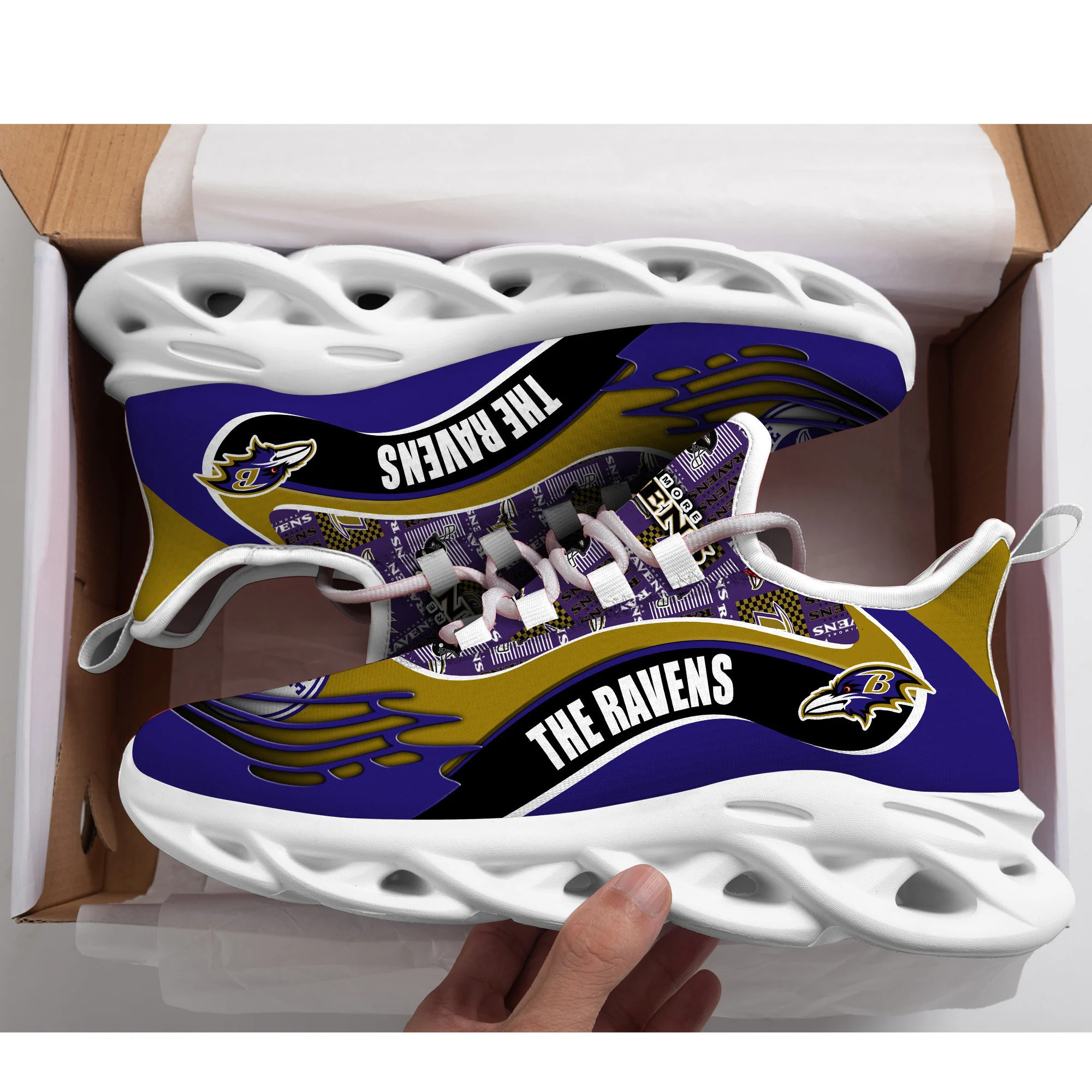 Baltimore Ravens NFL Max Soul Shoes Sneakers For Men And Women