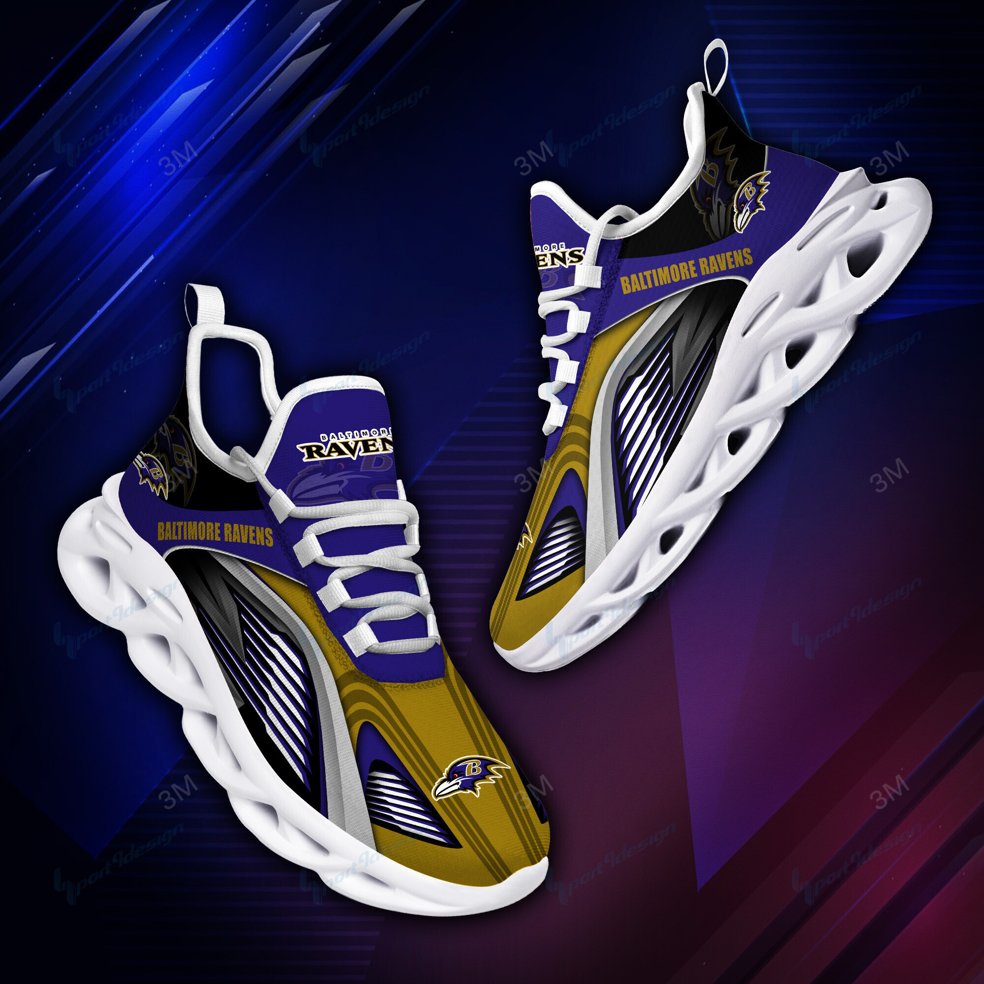 Baltimore Ravens NFL Max Soul Shoes Sneakers For Men And Women