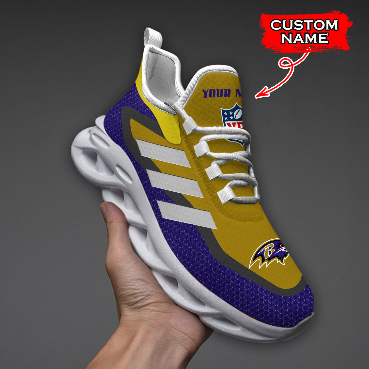 Baltimore Ravens NFL Max Soul Shoes Sneakers For Men And Women