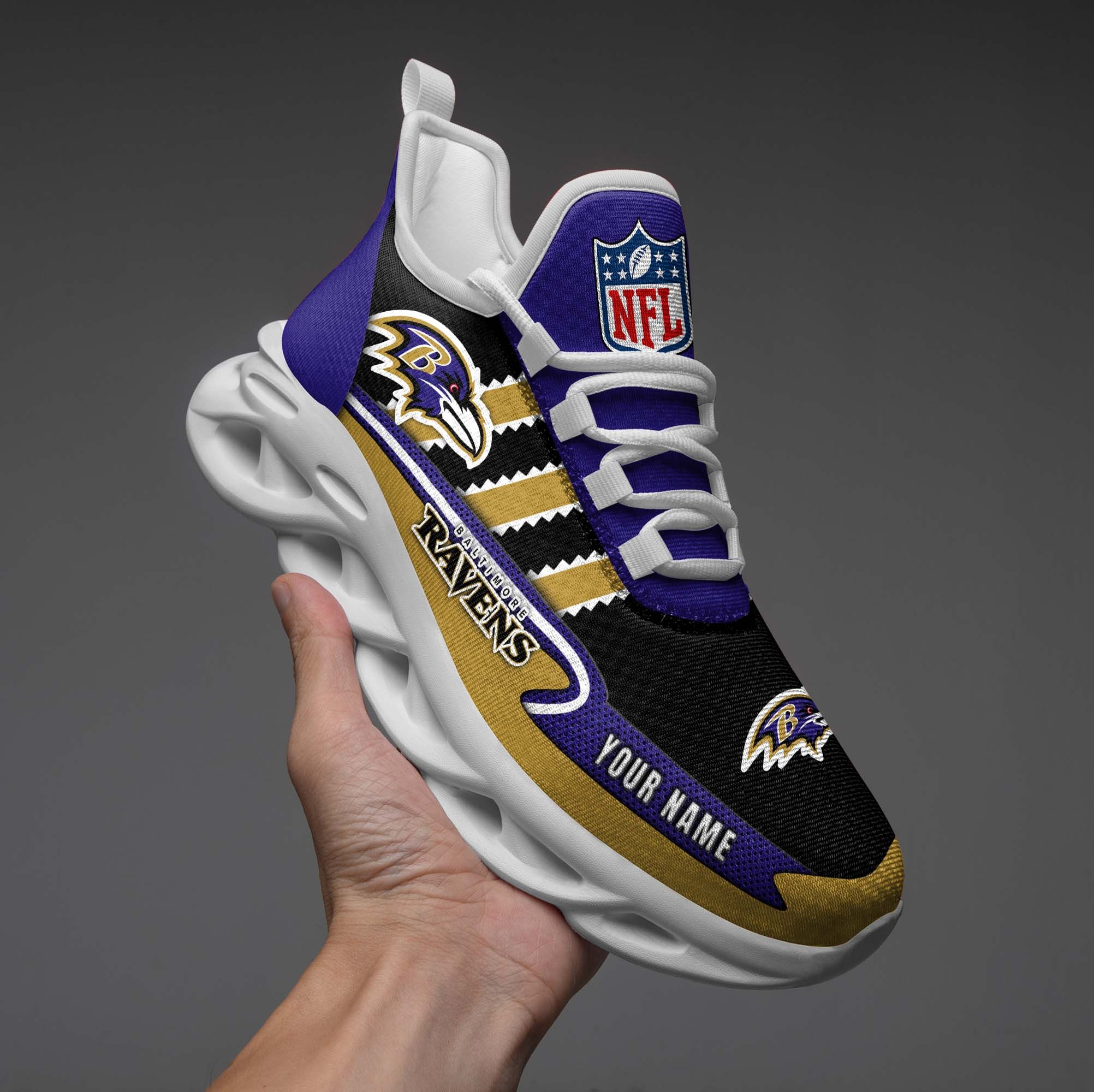 Baltimore Ravens NFL Max Soul Shoes Sneakers For Men And Women
