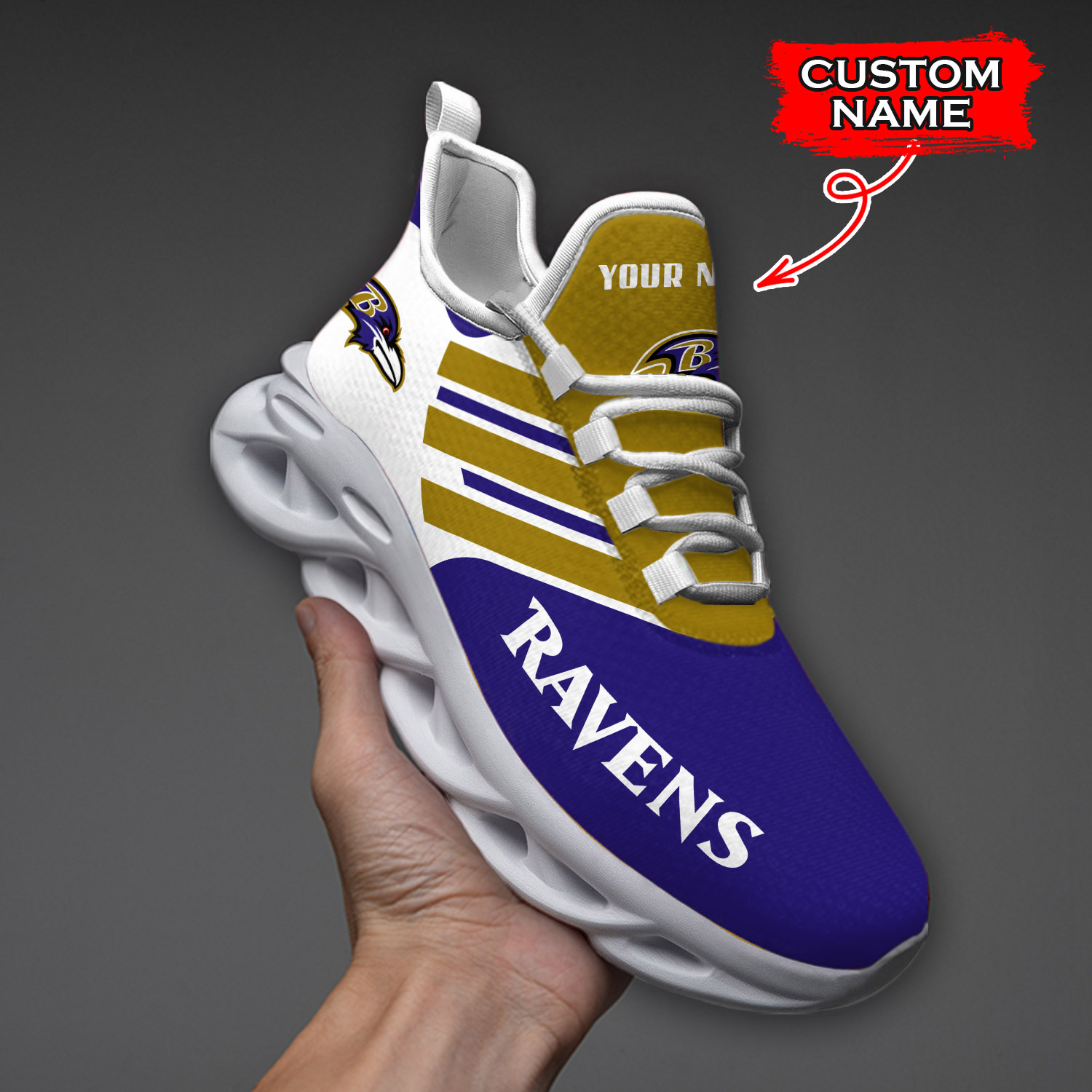 Baltimore Ravens NFL Max Soul Shoes Sneakers For Men And Women