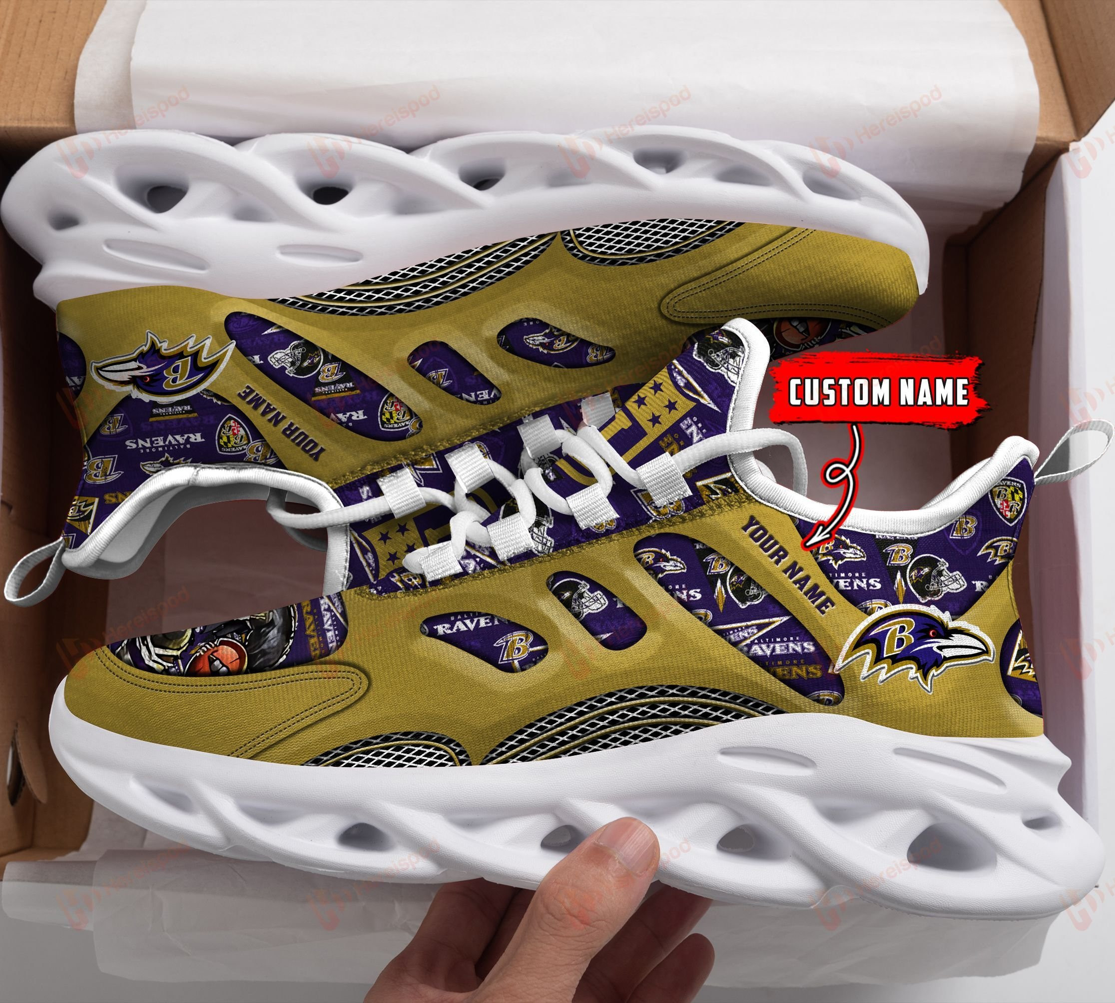 Baltimore Ravens NFL Max Soul Shoes Sneakers For Men And Women
