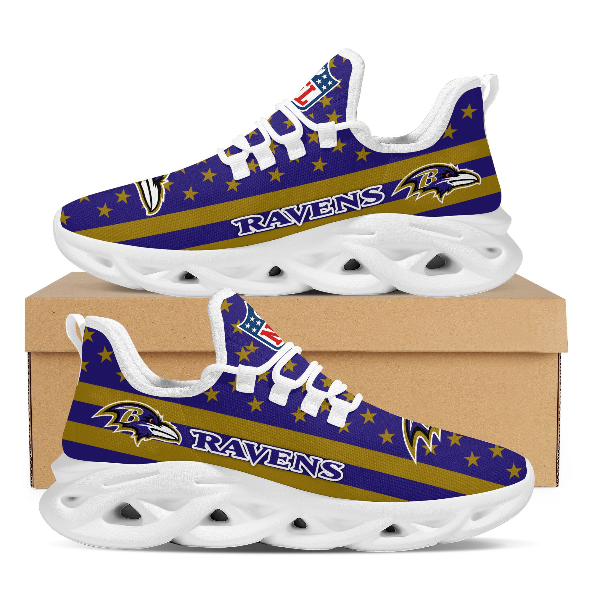 Baltimore Ravens NFL Max Soul Shoes Sneakers For Men And Women