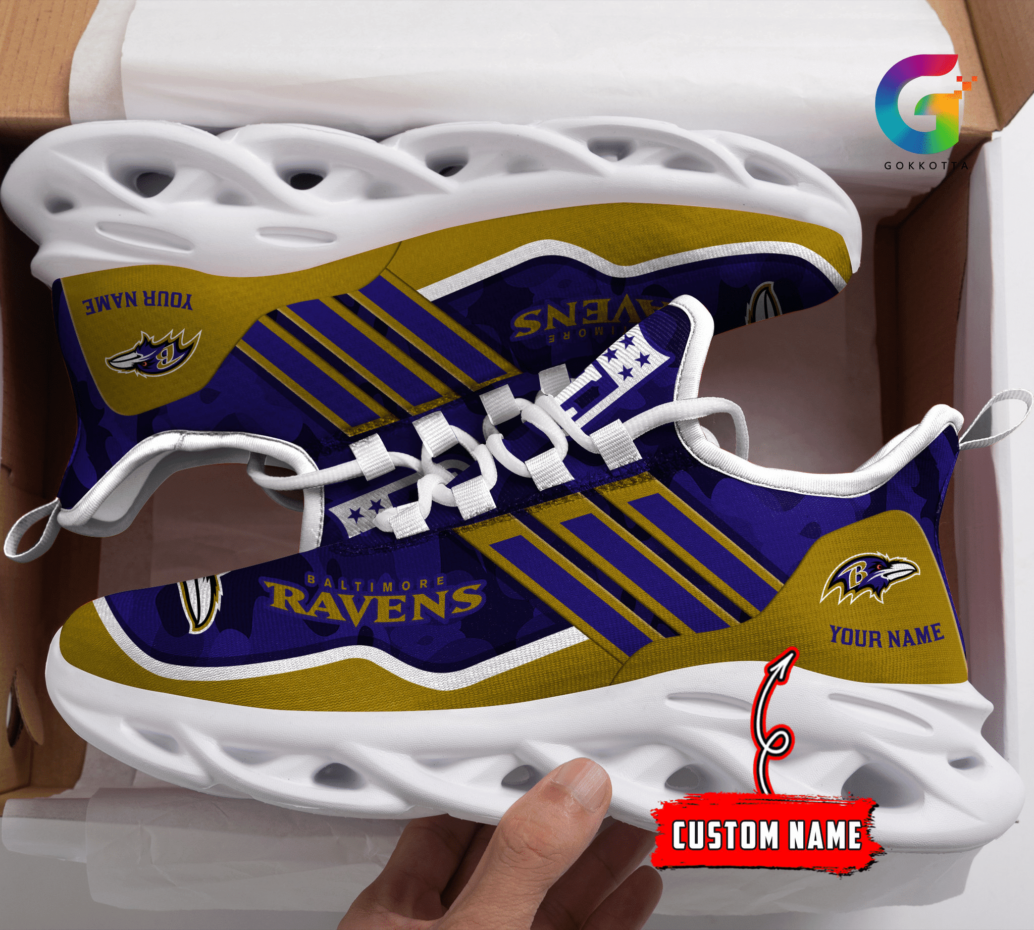 Baltimore Ravens NFL Max Soul Shoes Sneakers For Men And Women