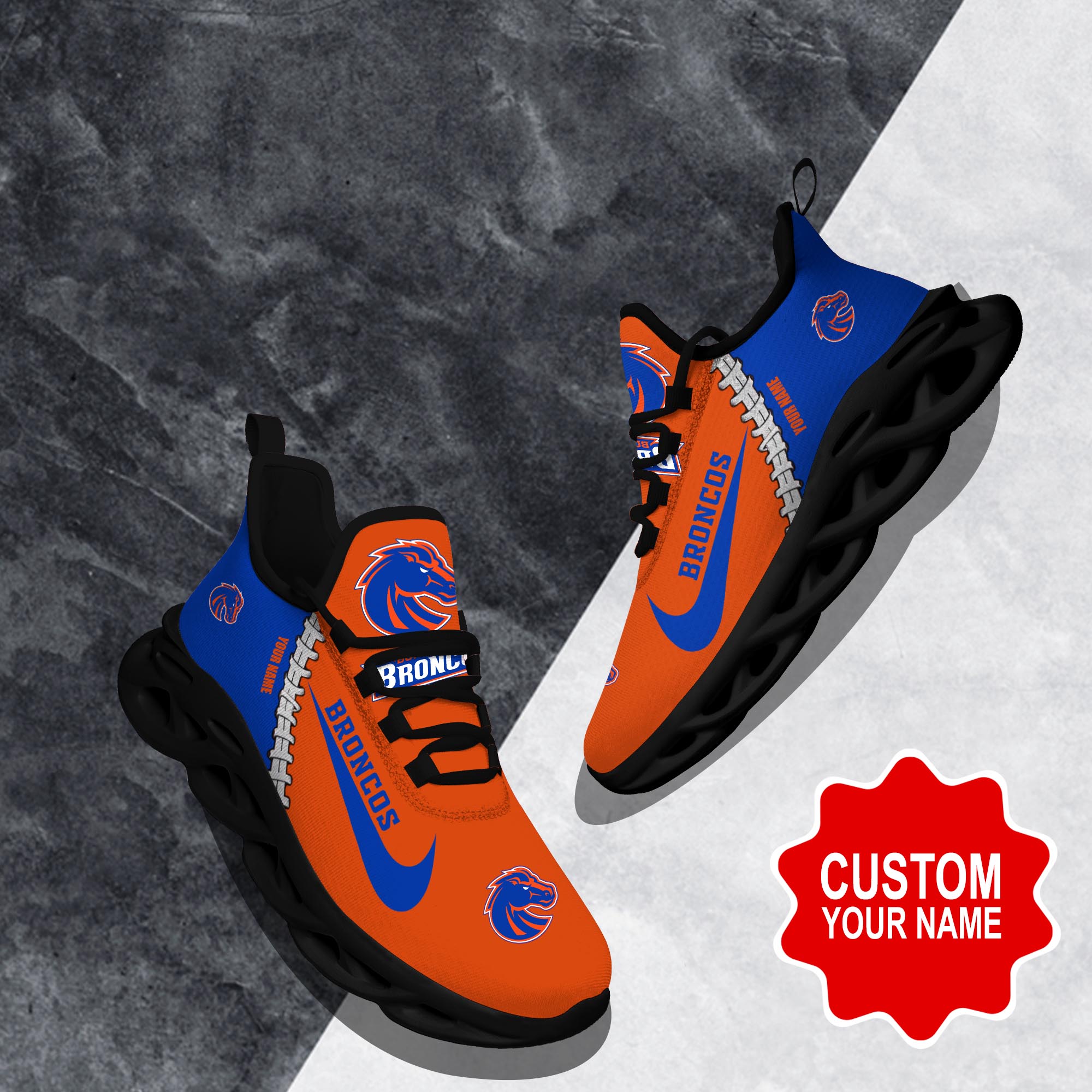 Boise State Broncos Max Soul Shoes Sneakers For Men And Women