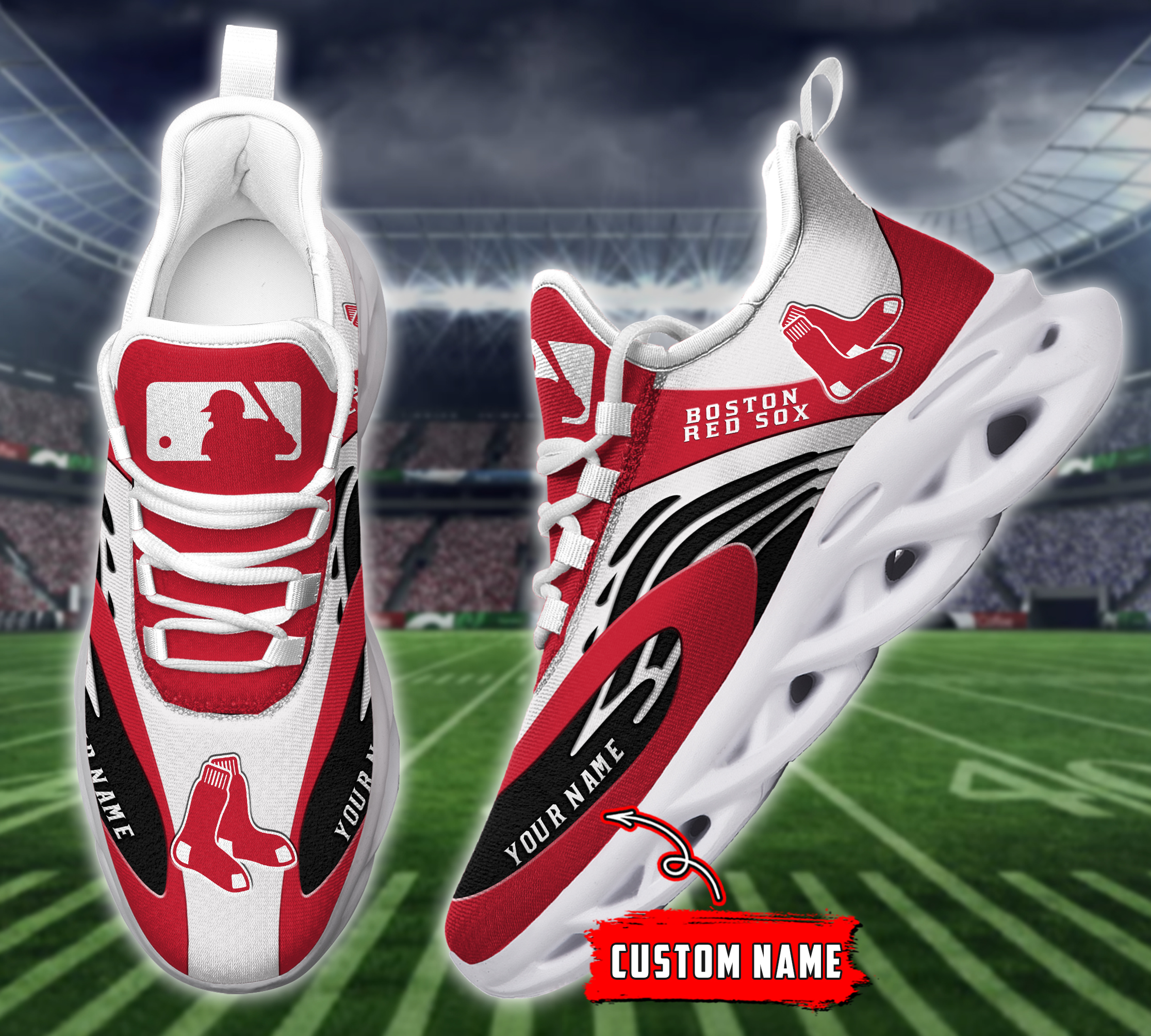 Boston Red Sox MLB Max Soul Shoes Sneakers For Men And Women