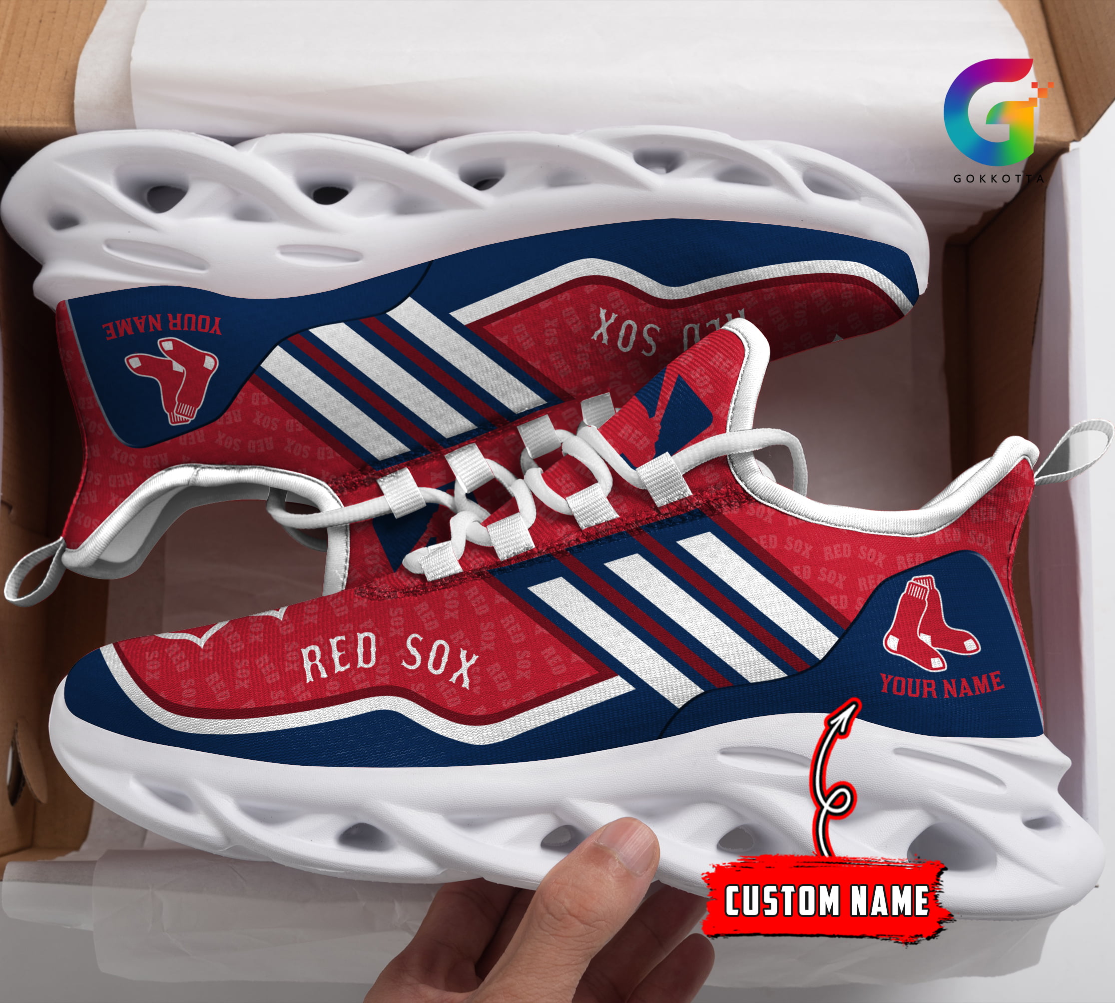 Boston Red Sox MLB Max Soul Shoes Sneakers For Men And Women