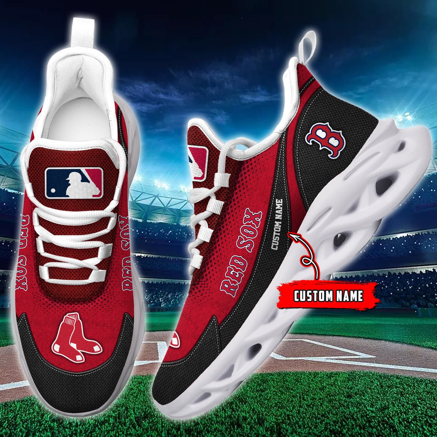 Boston Red Sox MLB Max Soul Shoes Sneakers For Men And Women