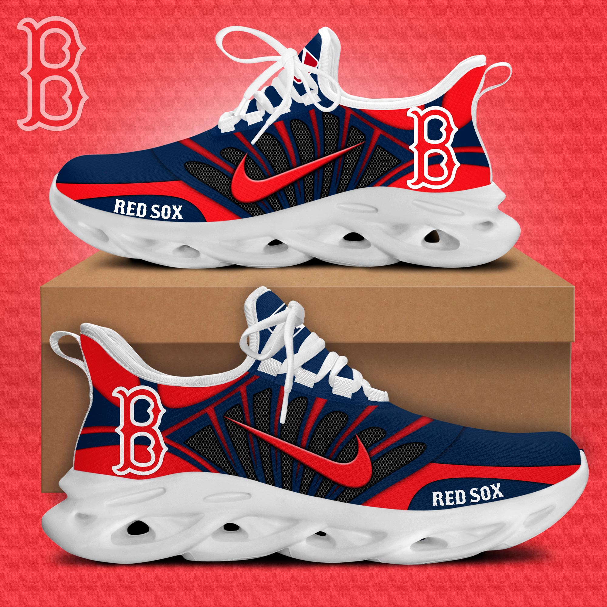 Boston Red Sox Max Soul Shoes Sneakers For Men And Women