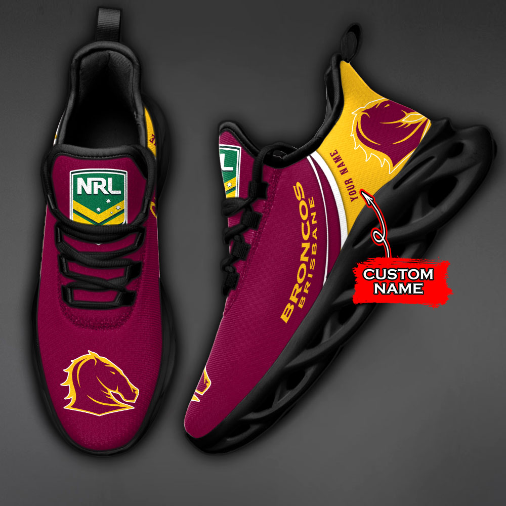Brisbane Broncos NRL Max Soul Shoes Sneakers For Men And Women