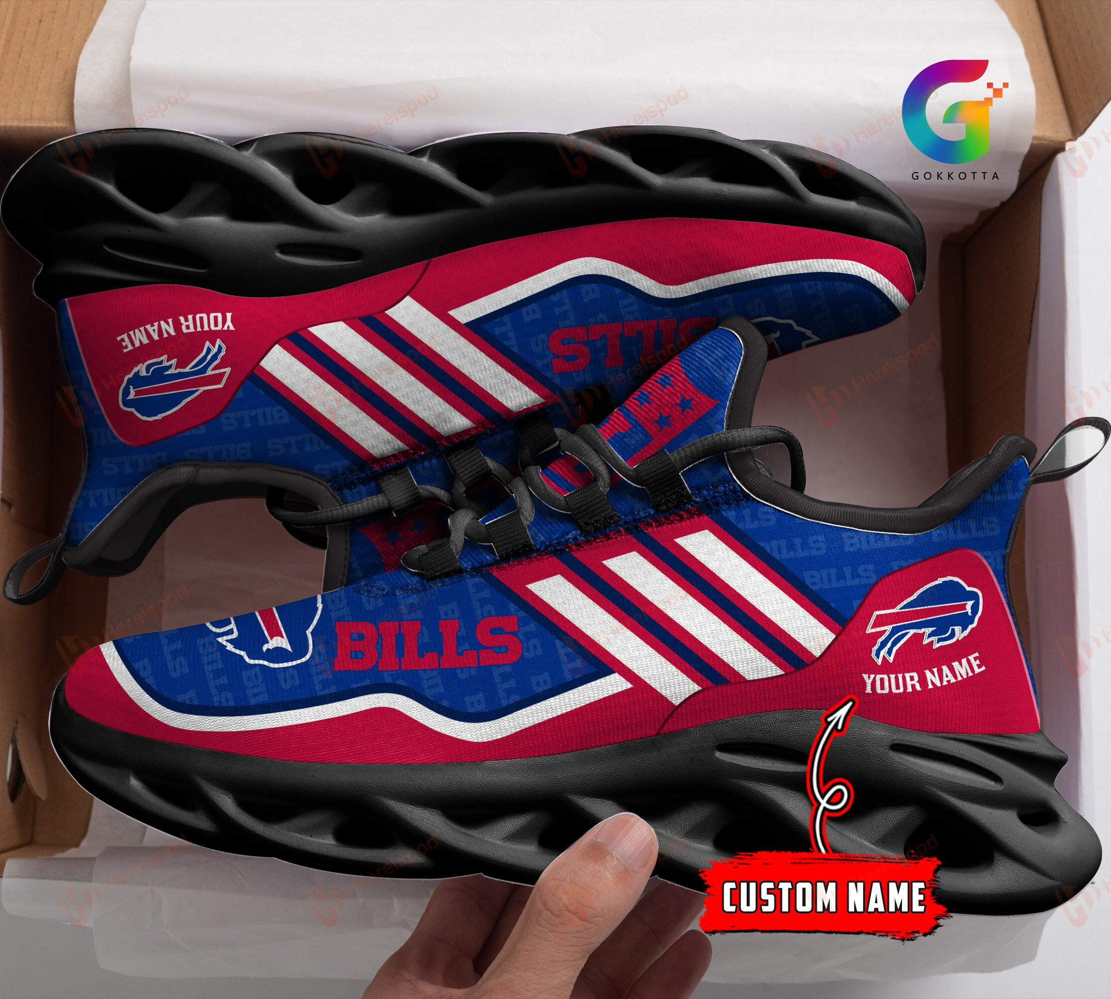 Buffalo Bills NFL Max Soul Shoes Sneakers For Men And Women