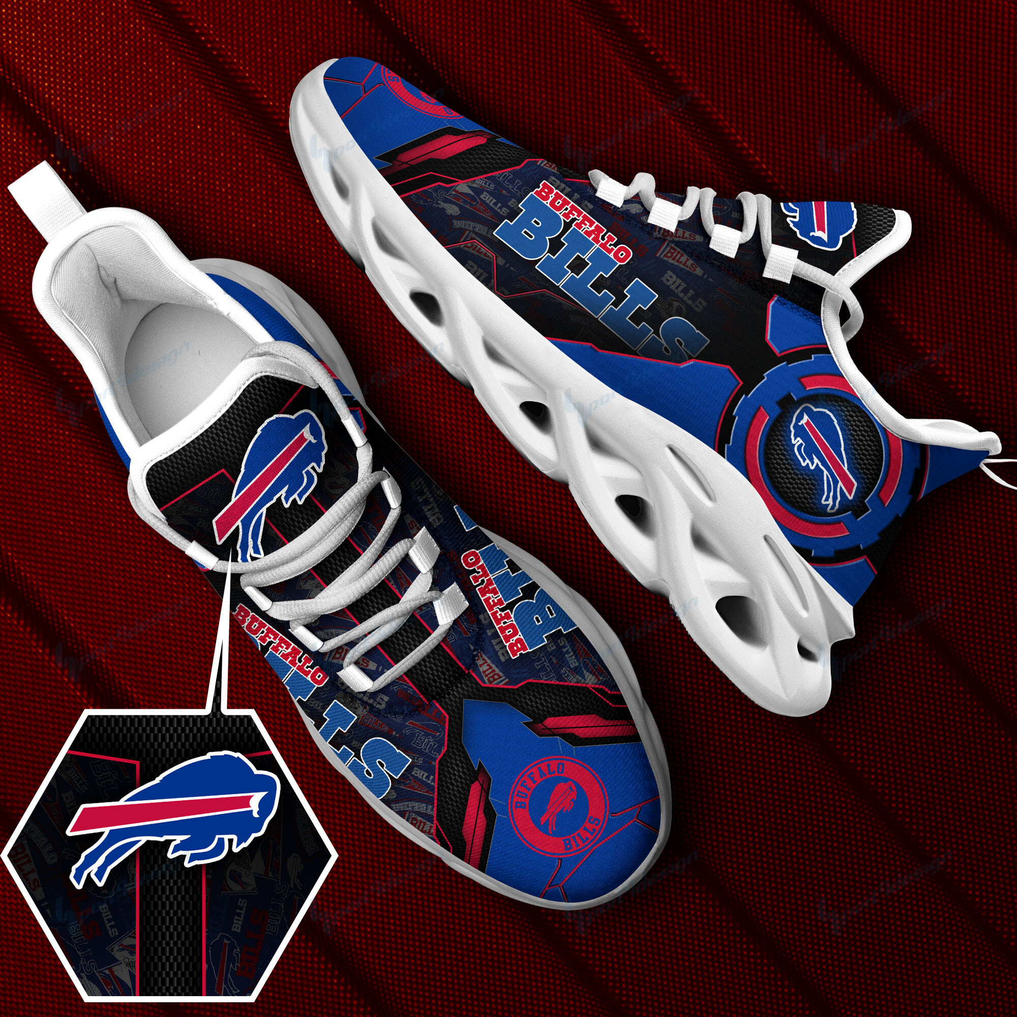 Buffalo Bills NFL Max Soul Shoes Sneakers For Men And Women