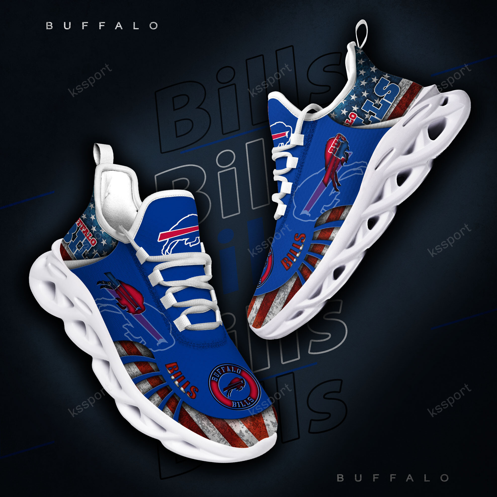 Buffalo Bills NFL Max Soul Shoes Sneakers For Men And Women
