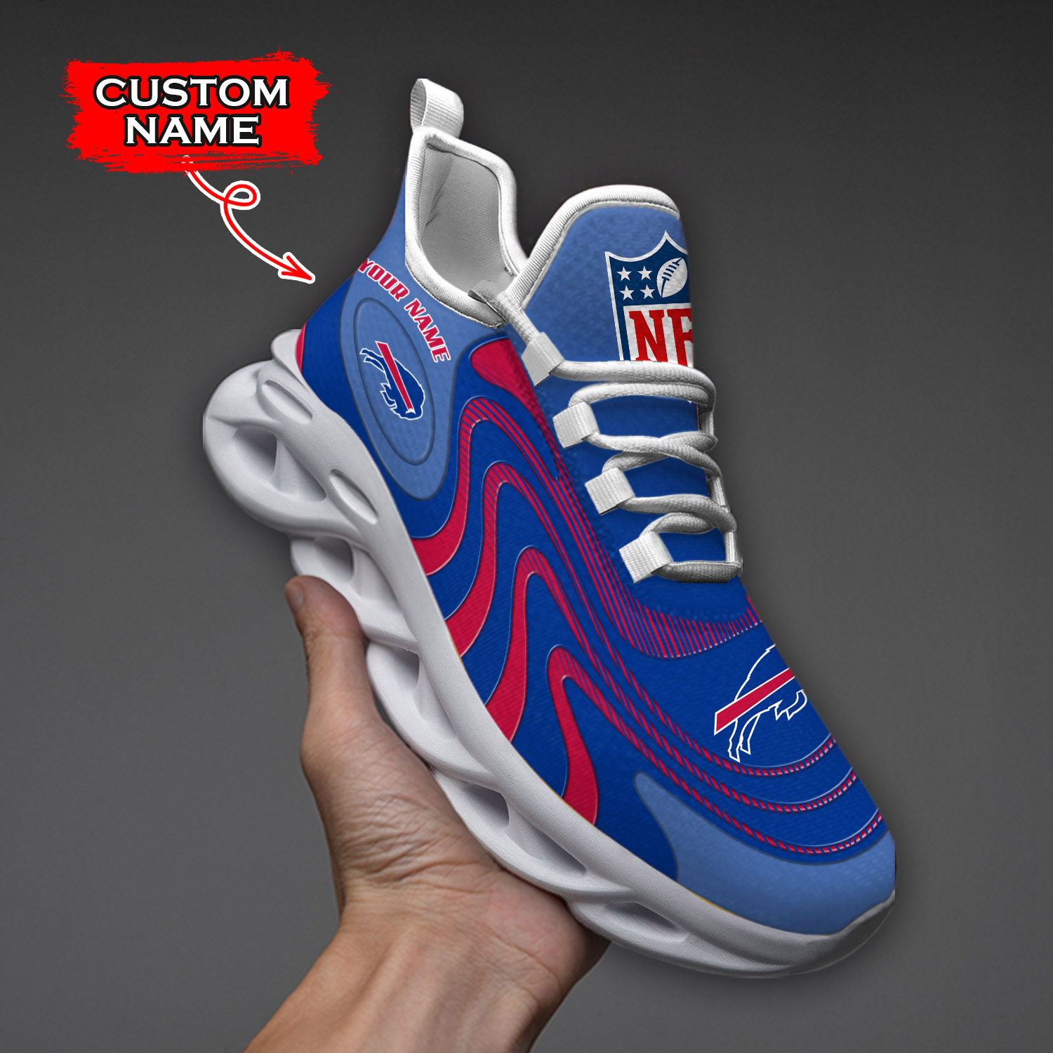 Buffalo Bills NFL Max Soul Shoes Sneakers For Men And Women