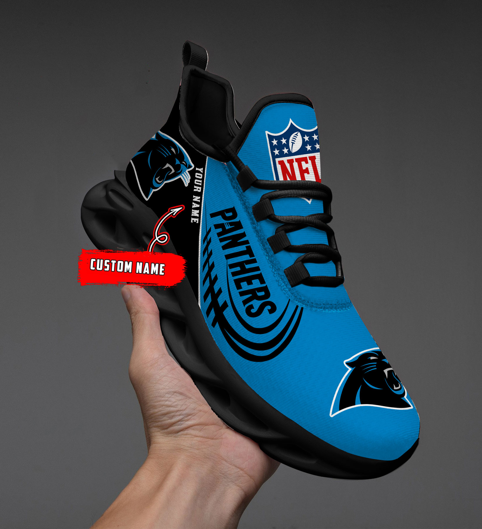 Carolina Panthers NFL Max Soul Shoes Sneakers For Men And Women