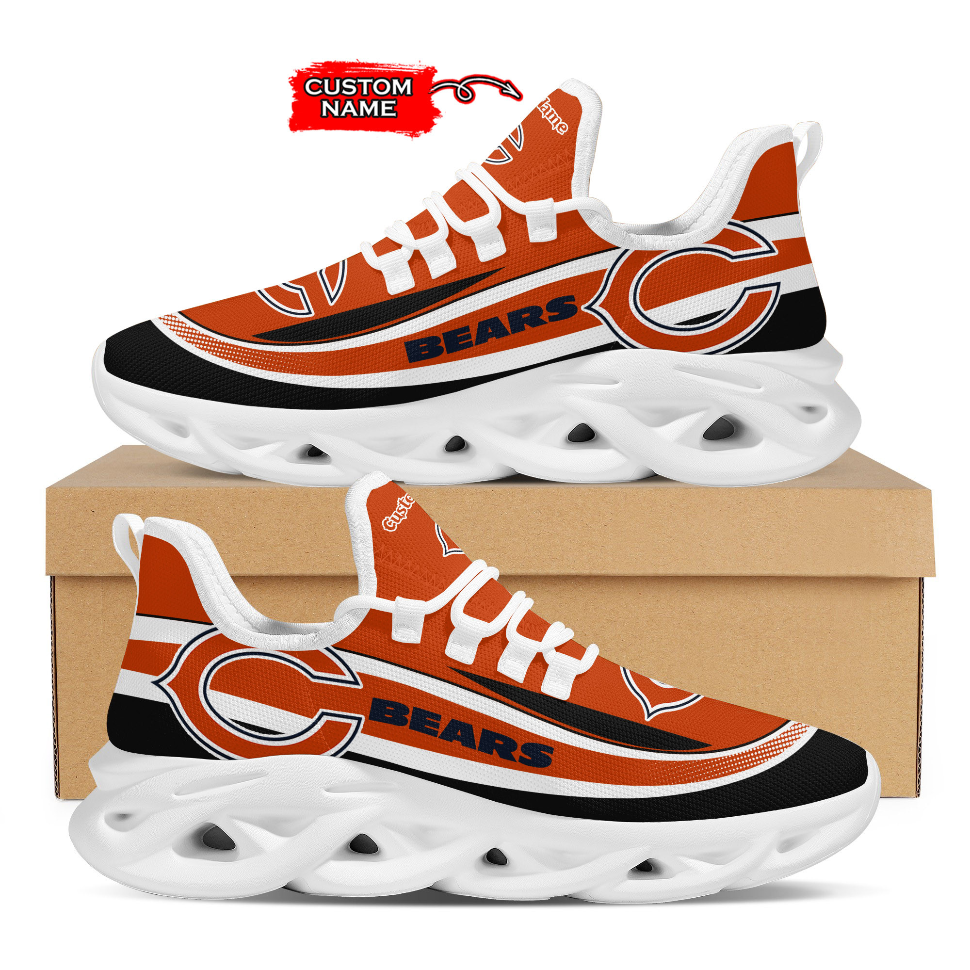 Chicago Bears Max Soul Shoes Sneakers For Men And Women